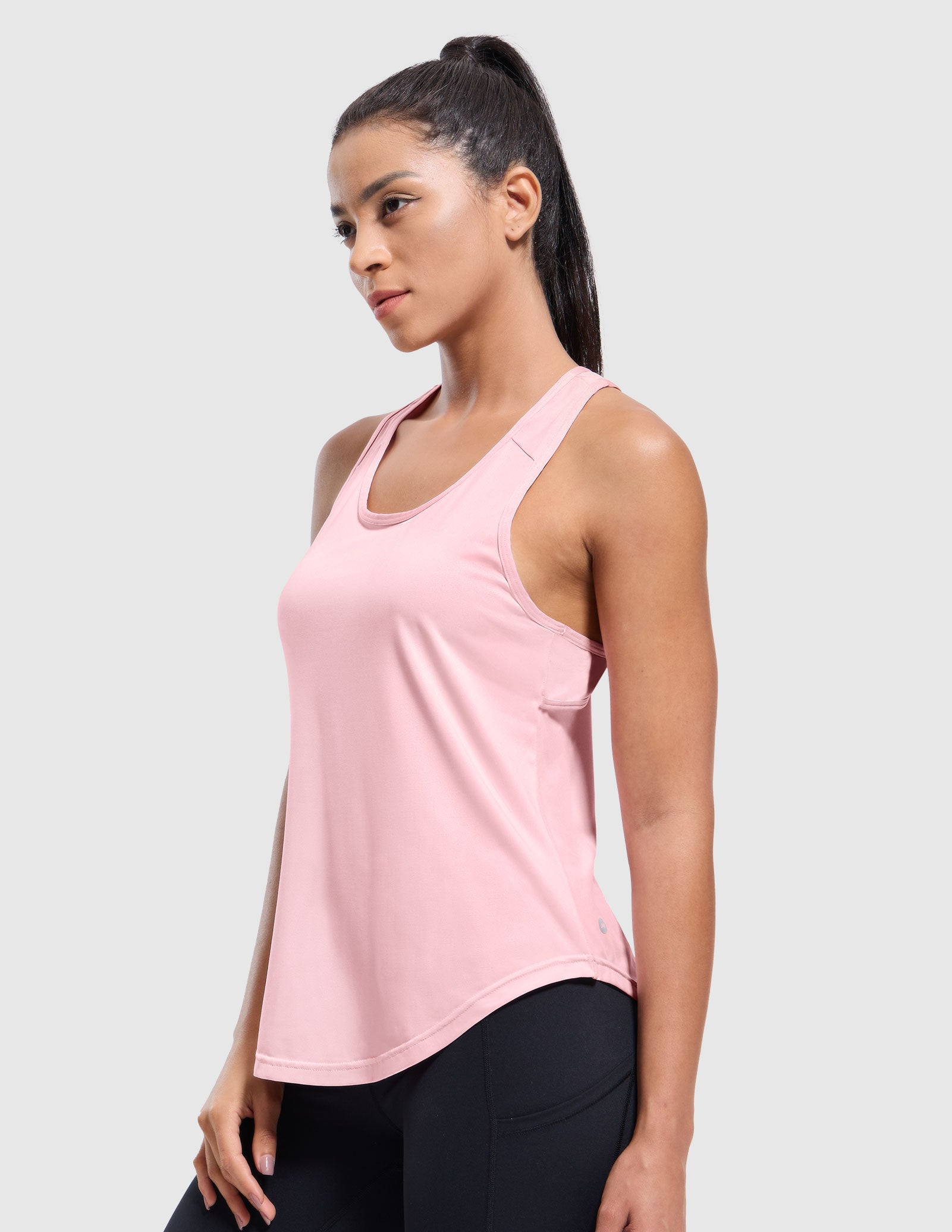 MIER Women's Sleeveless Tank with Open Back Perfect for Yoga and Running Women Tank Top