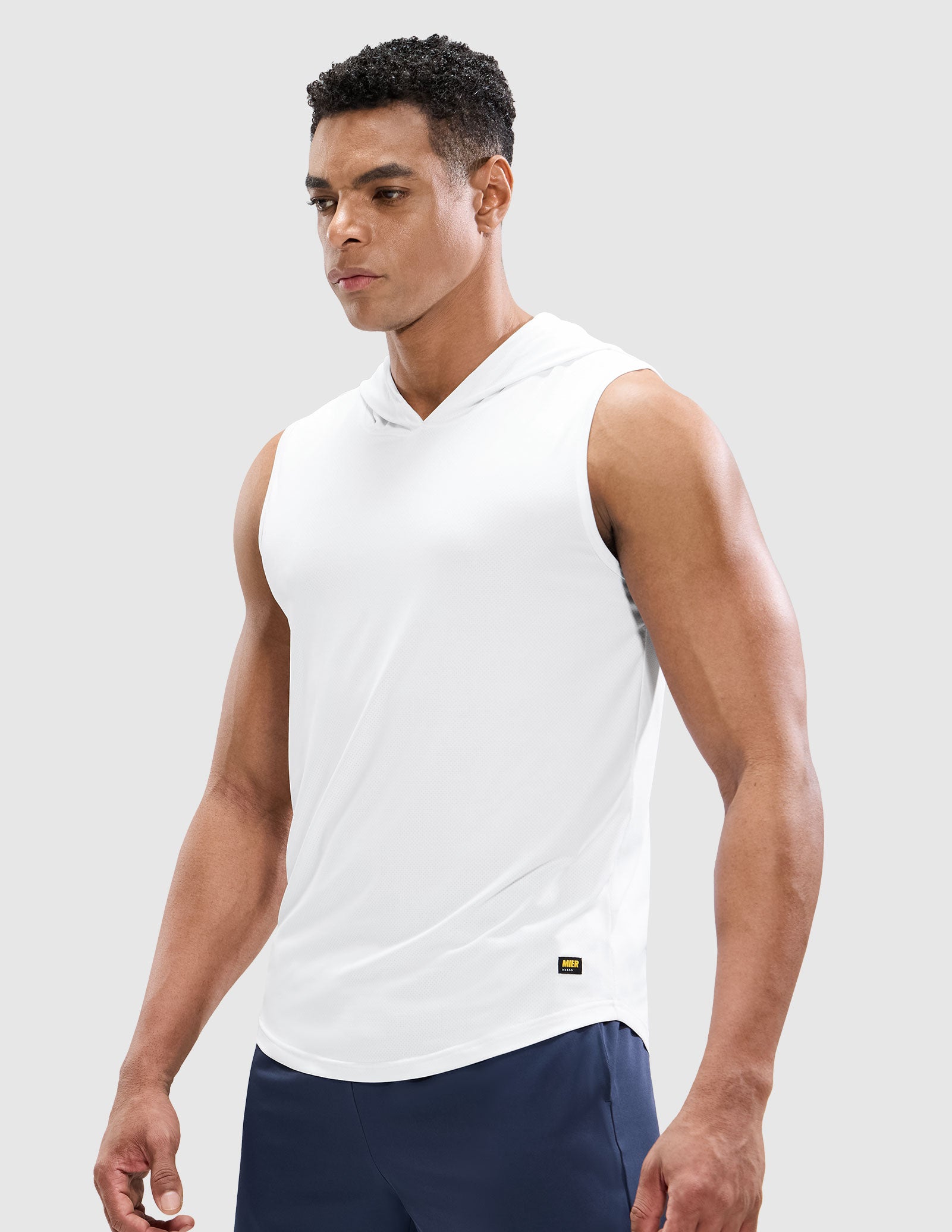 Men's Sleeveless Tank Top with Hood Quick Dry Shirts