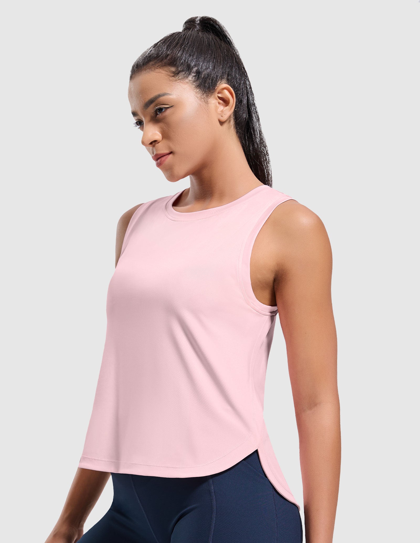 MIER Athletic Running Tank with Side Slits Breathable and Durable Women Tank Top