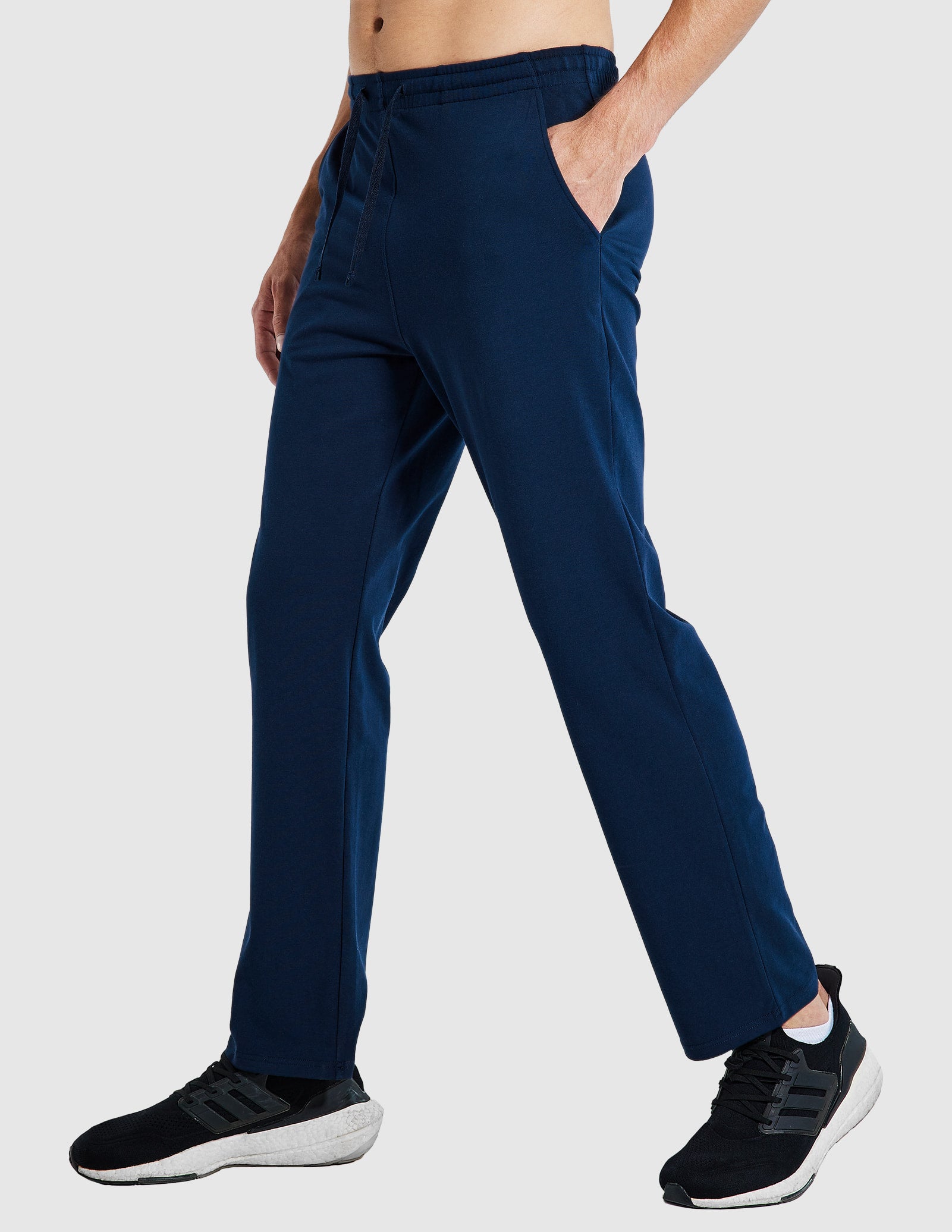 Men's Cotton Sweatpants with Pockets Sports Knit Pants