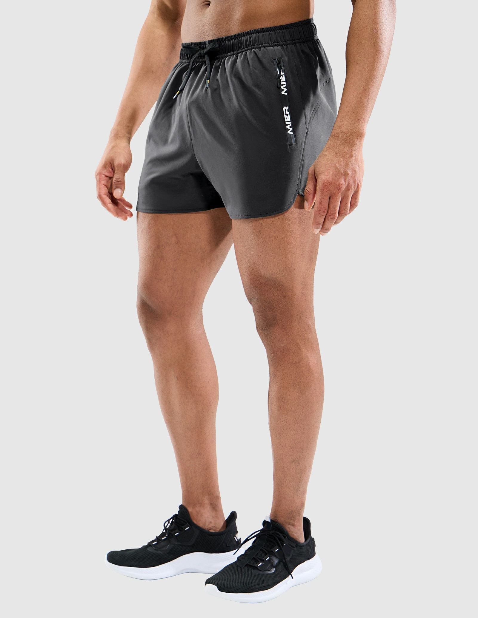 Men's 3 Inch Dry Fit Running Shorts with Brief Liner