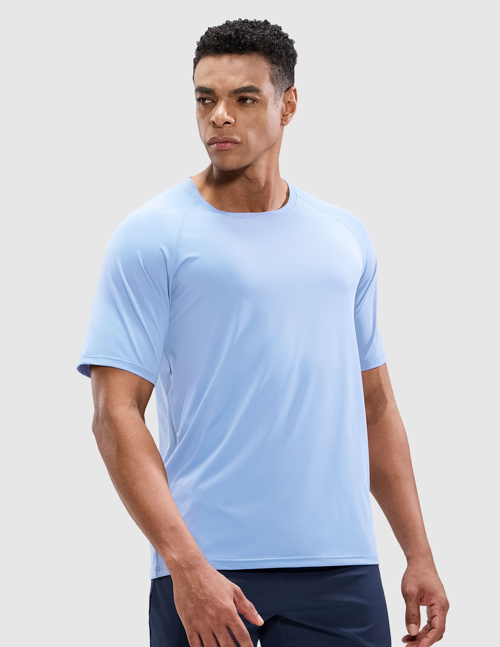 MIER Men's Workout T Shirts Stretchy Quick Dry and Moisture Wicking Men's T-Shirts