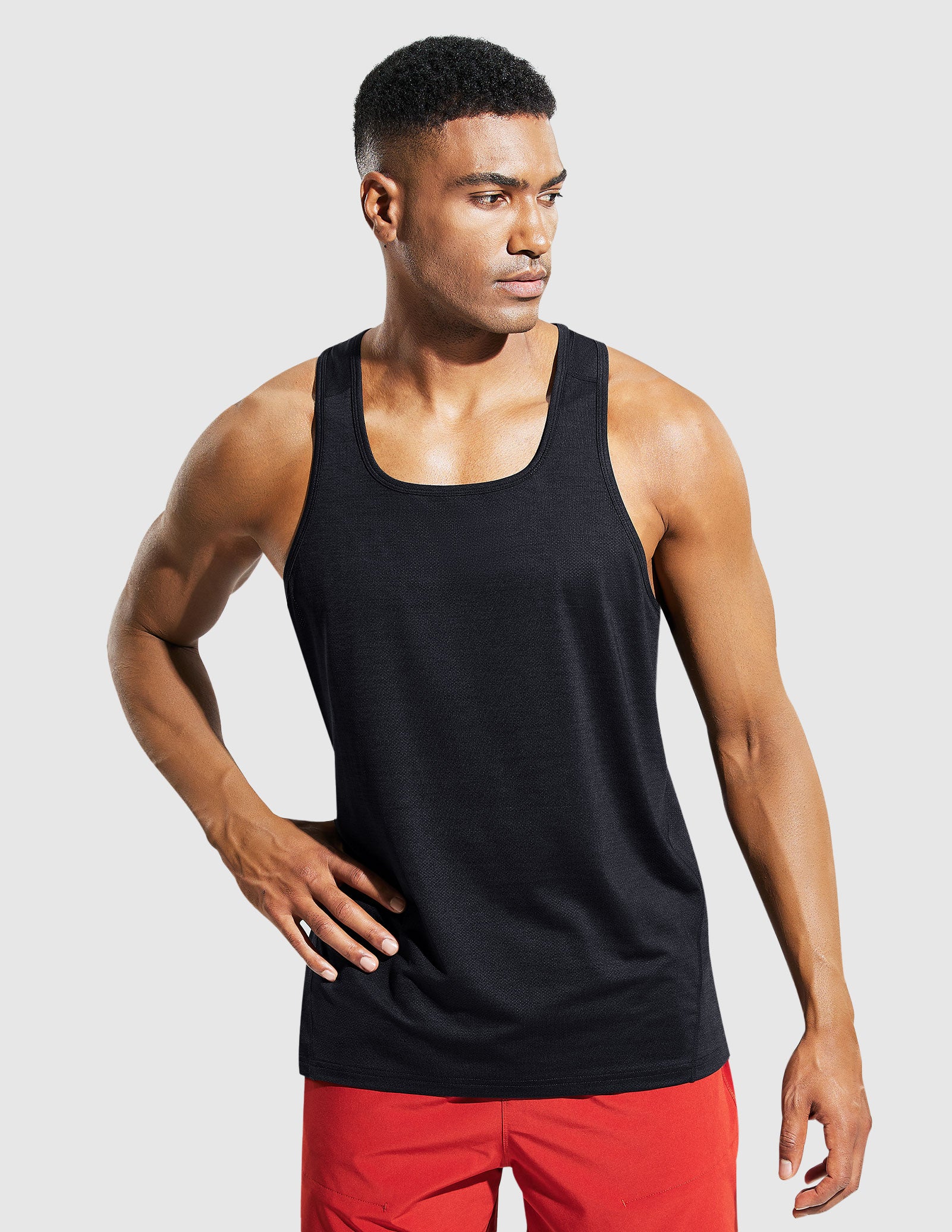 MIER Men’s Sleeveless Running Shirt Quick Dry and Breathable Men's Tank Top