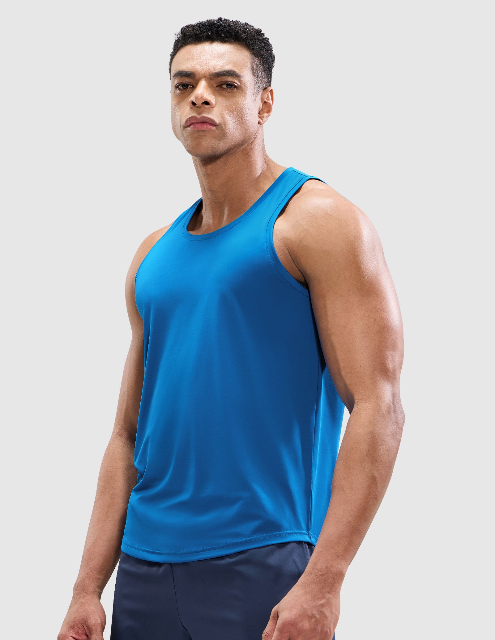 MIER Men’s Sleeveless Running Shirt Breathable and Sweat Wicking Men's Tank Top