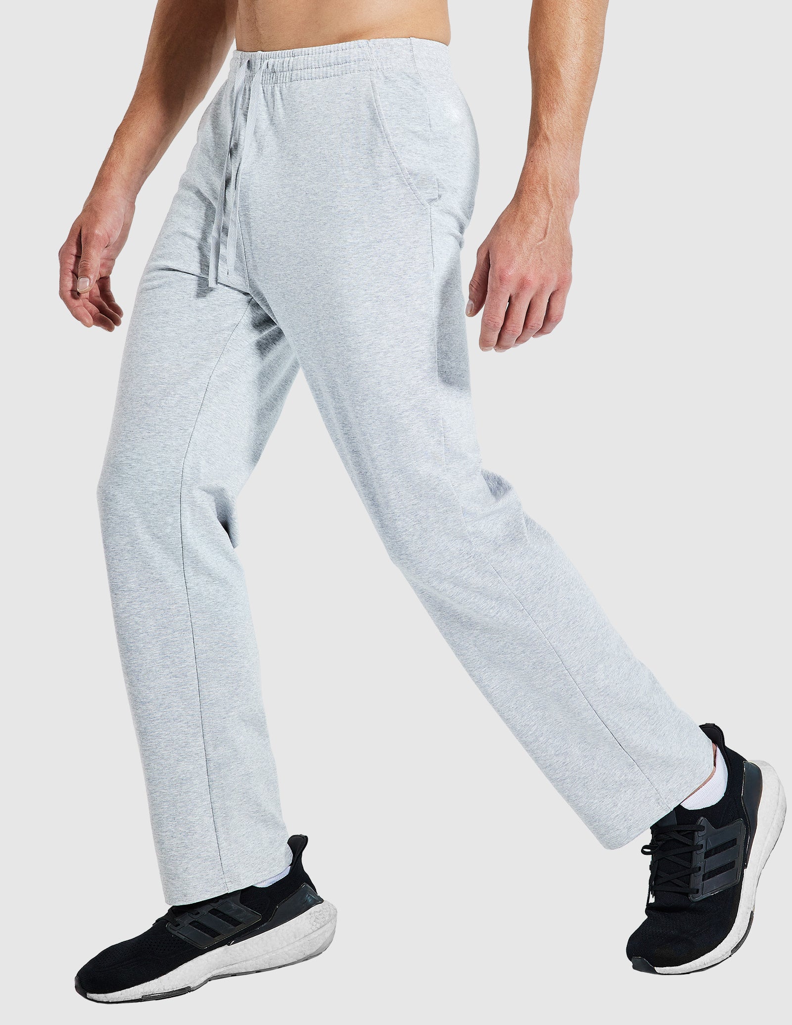 MIER Men's Cotton Sweatpants with Pockets Sports Knit Pants