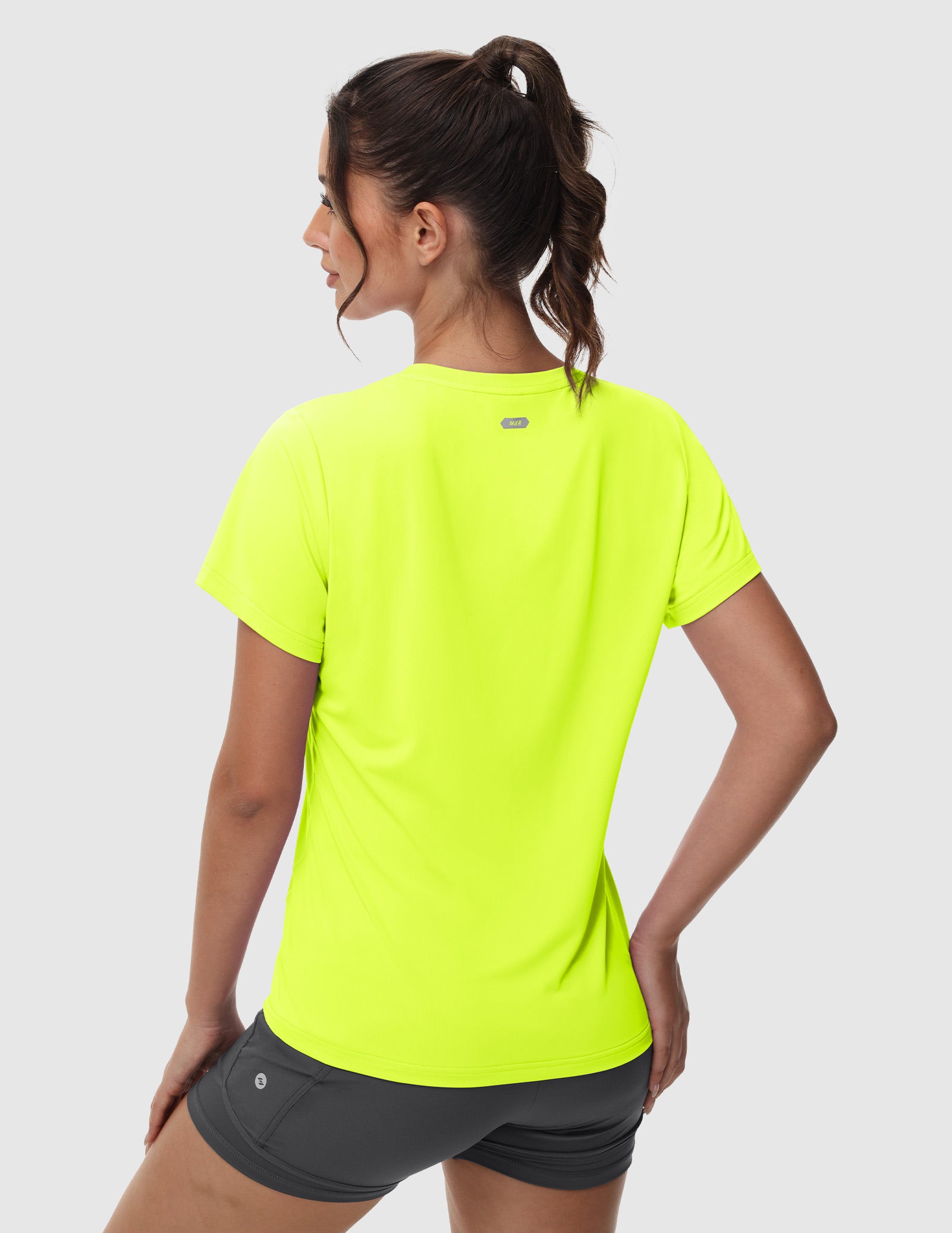 MIER Women's Athletic Running Tee Comfortable Lightweight and Breathable Women Active Shirt