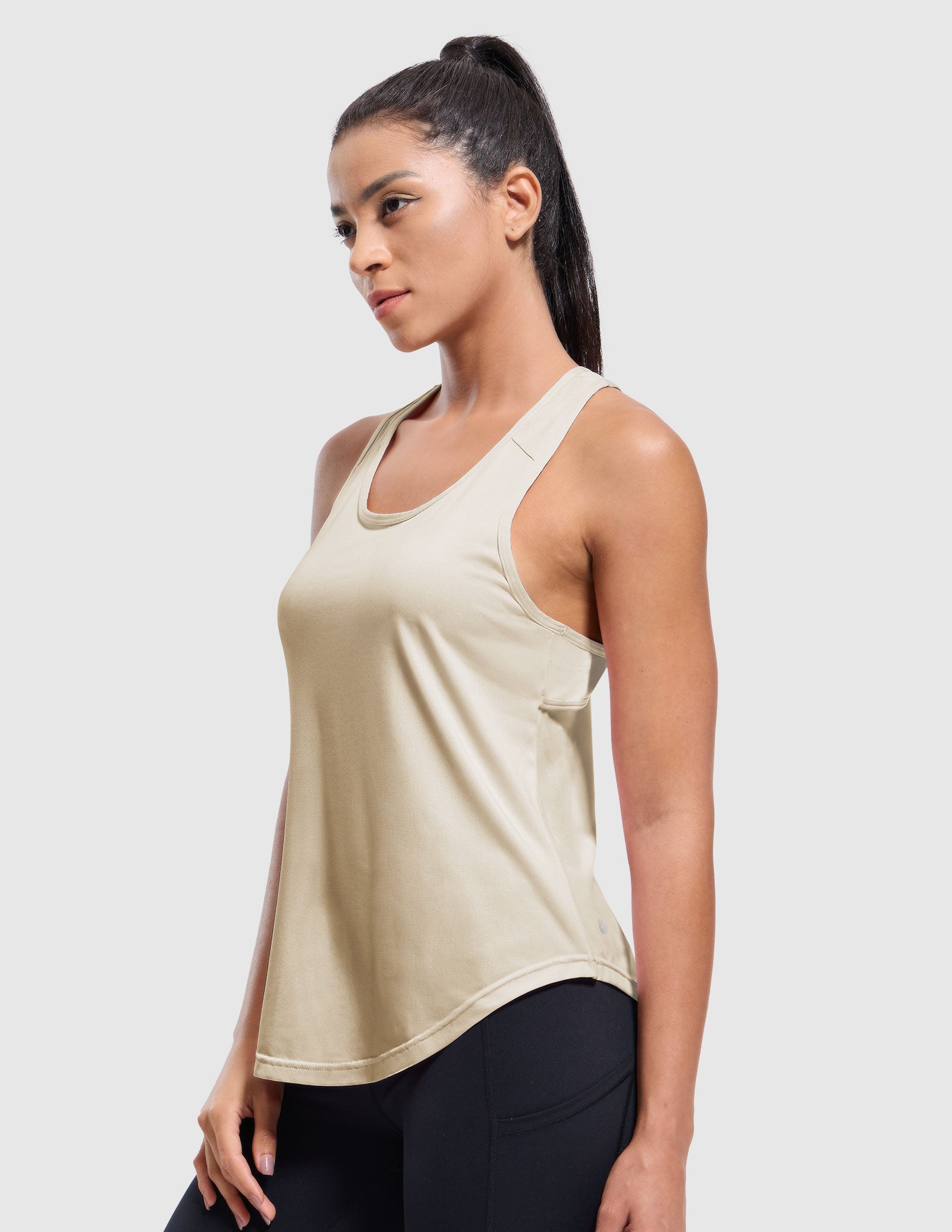 MIER Women's Sleeveless Tank with Open Back Perfect for Yoga and Running Women Tank Top