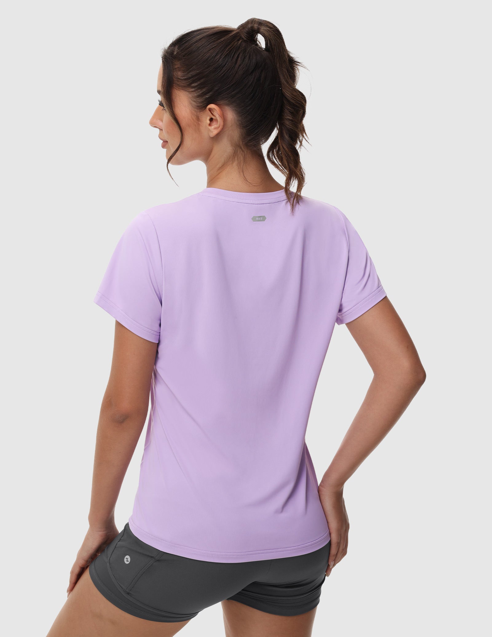 MIER Women's Athletic Running Tee Comfortable Lightweight and Breathable Women Active Shirt