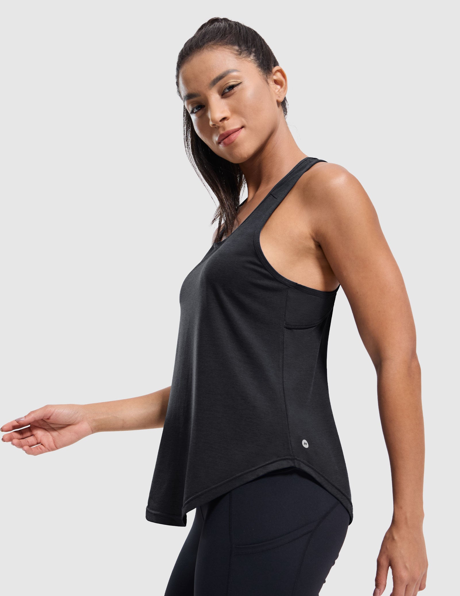 MIER Women's Sleeveless Tank with Open Back Perfect for Yoga and Running Women Tank Top