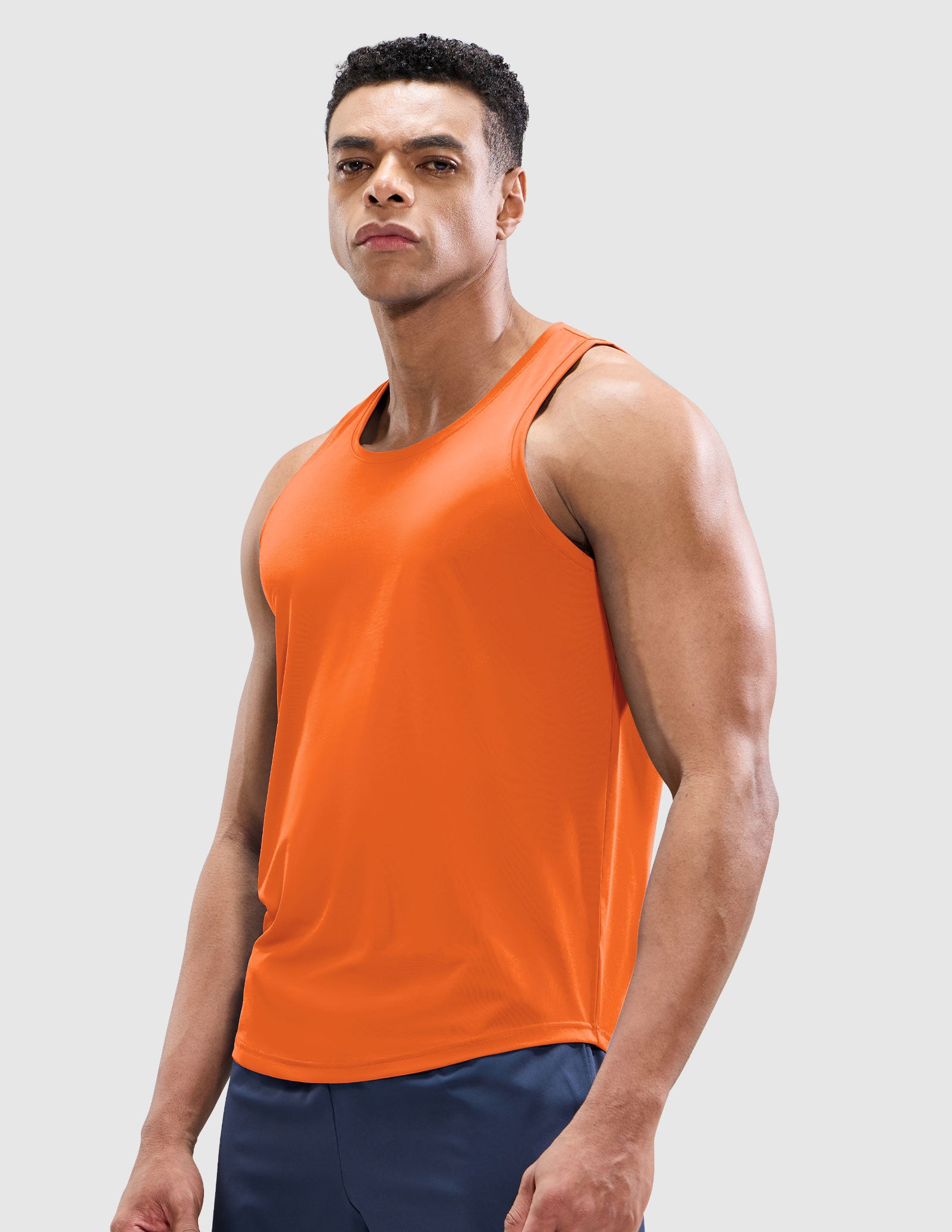 MIER Men’s Sleeveless Running Shirt Breathable and Sweat Wicking Men's Tank Top