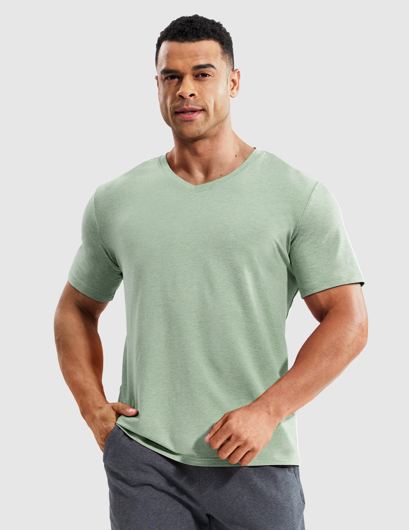 MIER Men’s Buttery Soft Dry Fit V-Neck Workout T-Shirt Men's Shirt