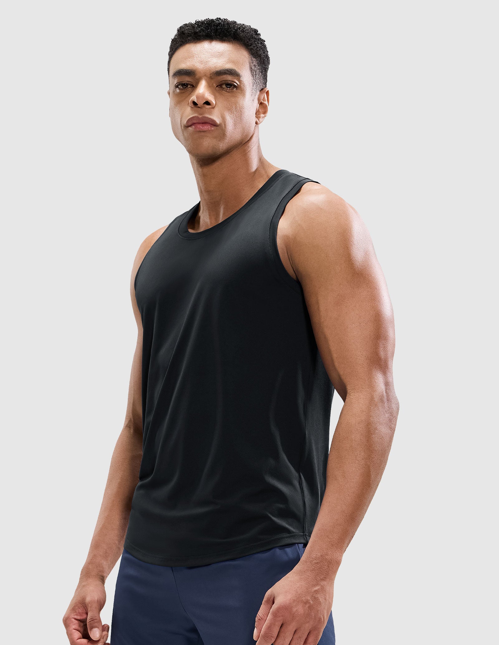 MIER Men’s Sleeveless Running Shirt Breathable and Sweat Wicking Men's Tank Top