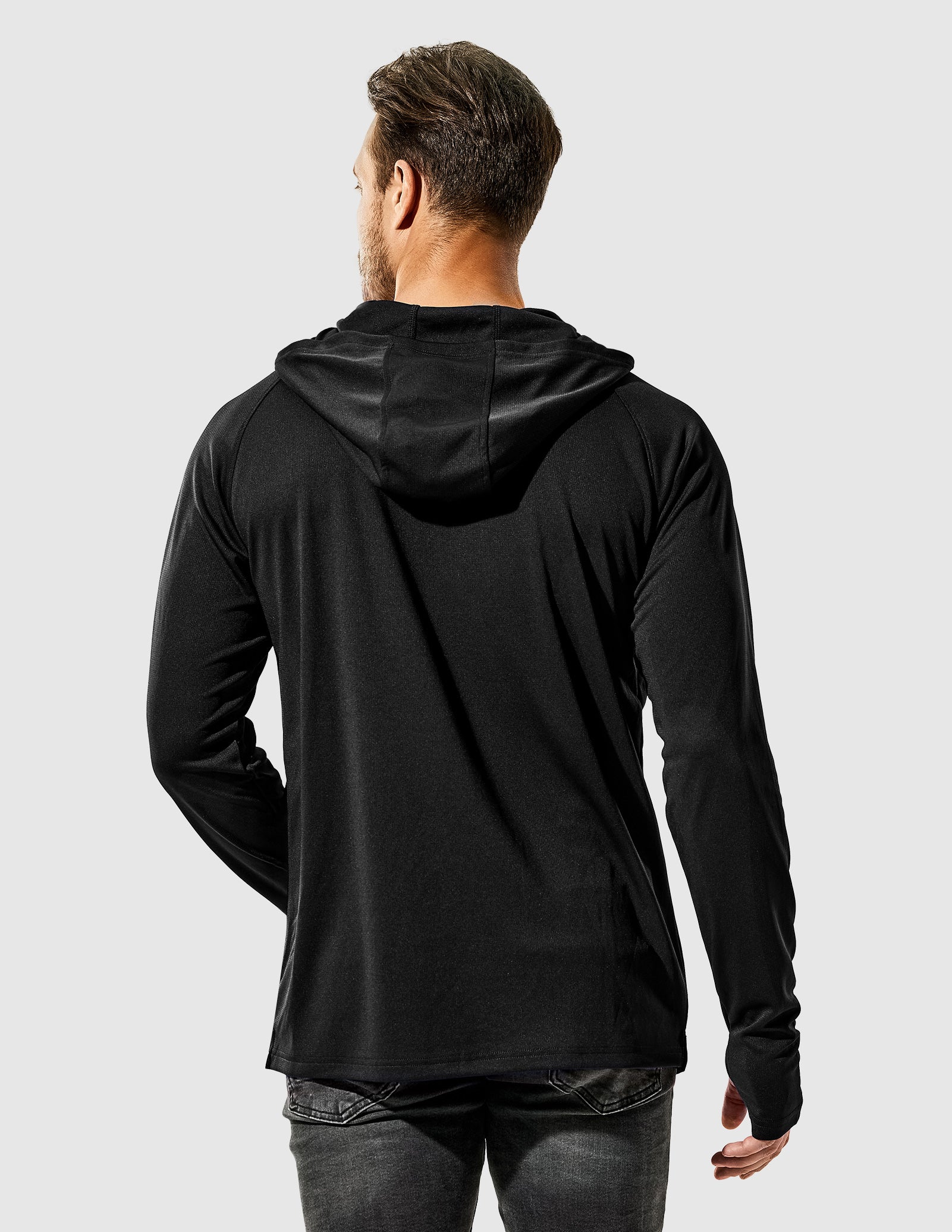 Men's UPF 50+ Sun Protection Hoodie SPF Thumbhole Shirts