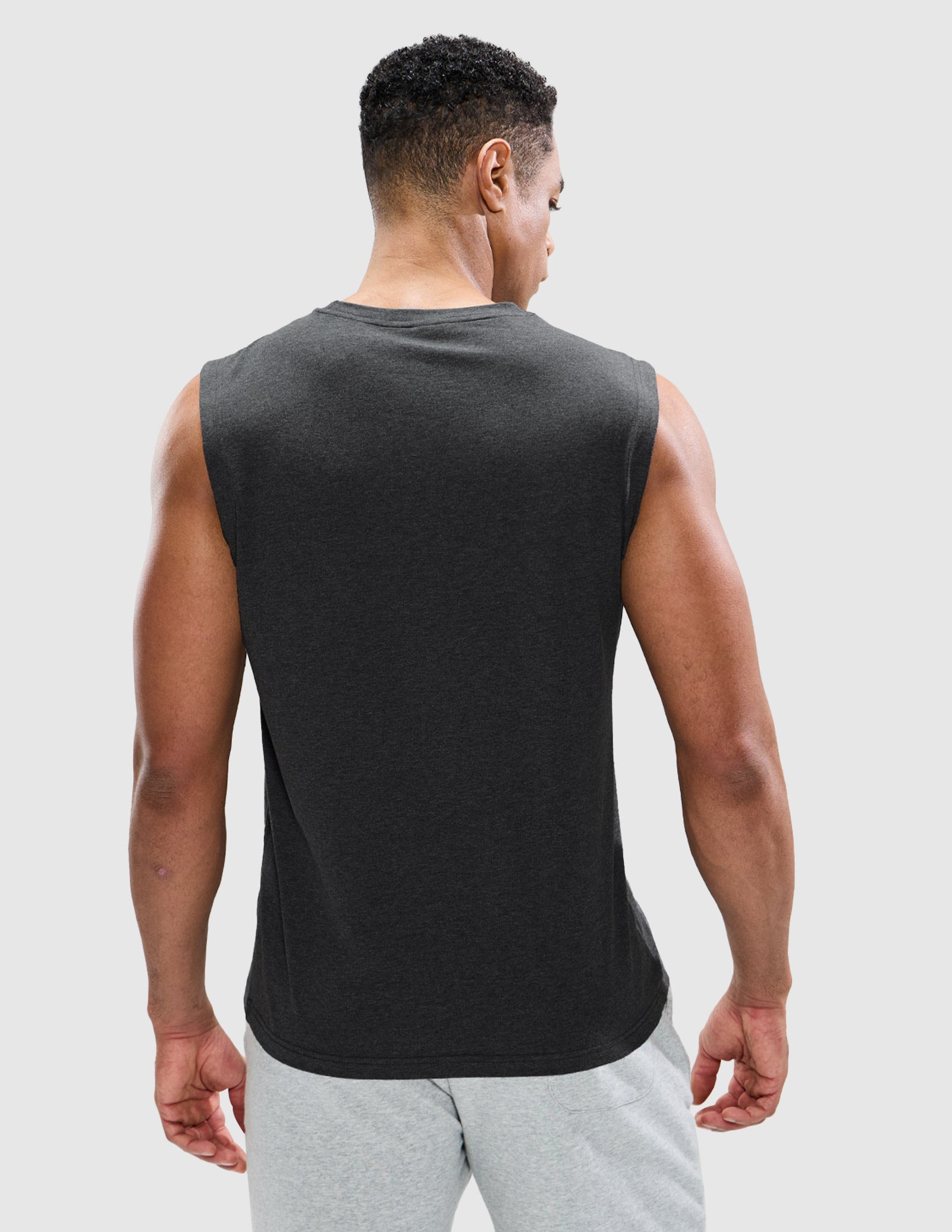 MIER Cotton Blend Running Tank for Men Stretchable and Moisture Wicking Men's Tank Top