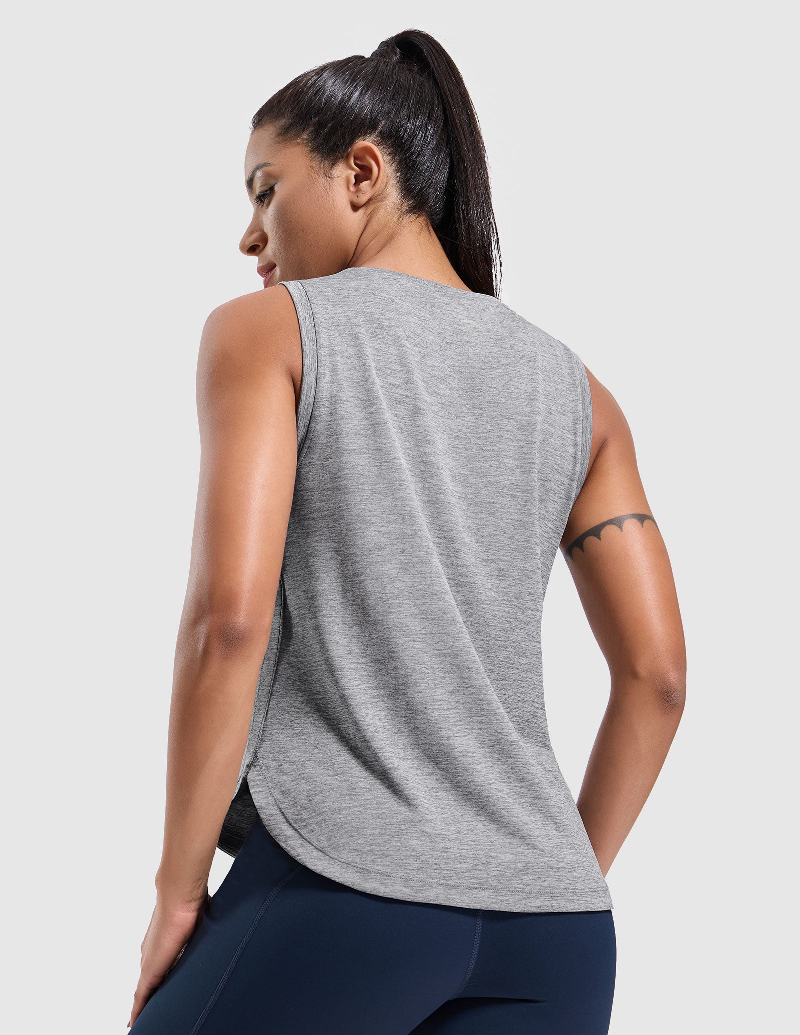 MIER Athletic Running Tank with Side Slits Breathable and Durable Women Tank Top