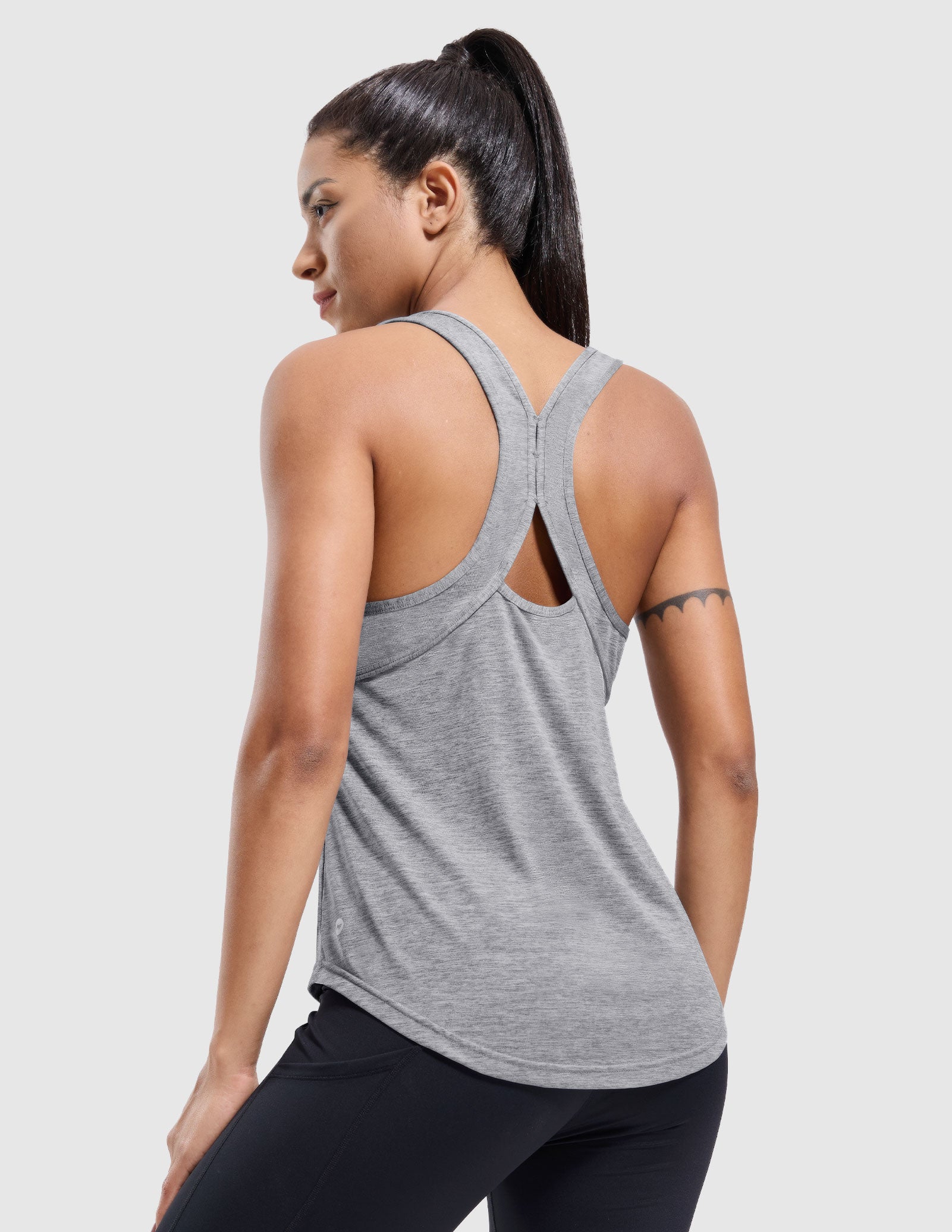 MIER Women's Sleeveless Tank with Open Back Perfect for Yoga and Running Women Tank Top