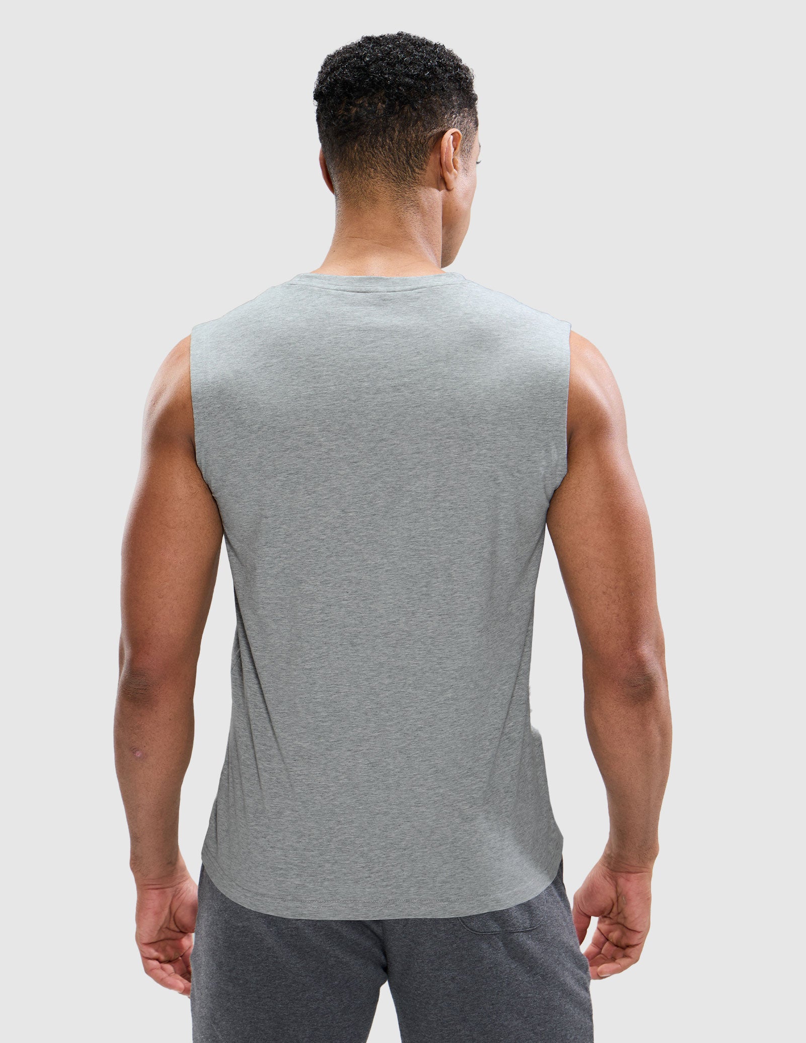 MIER Cotton Blend Running Tank for Men Stretchable and Moisture Wicking Men's Tank Top