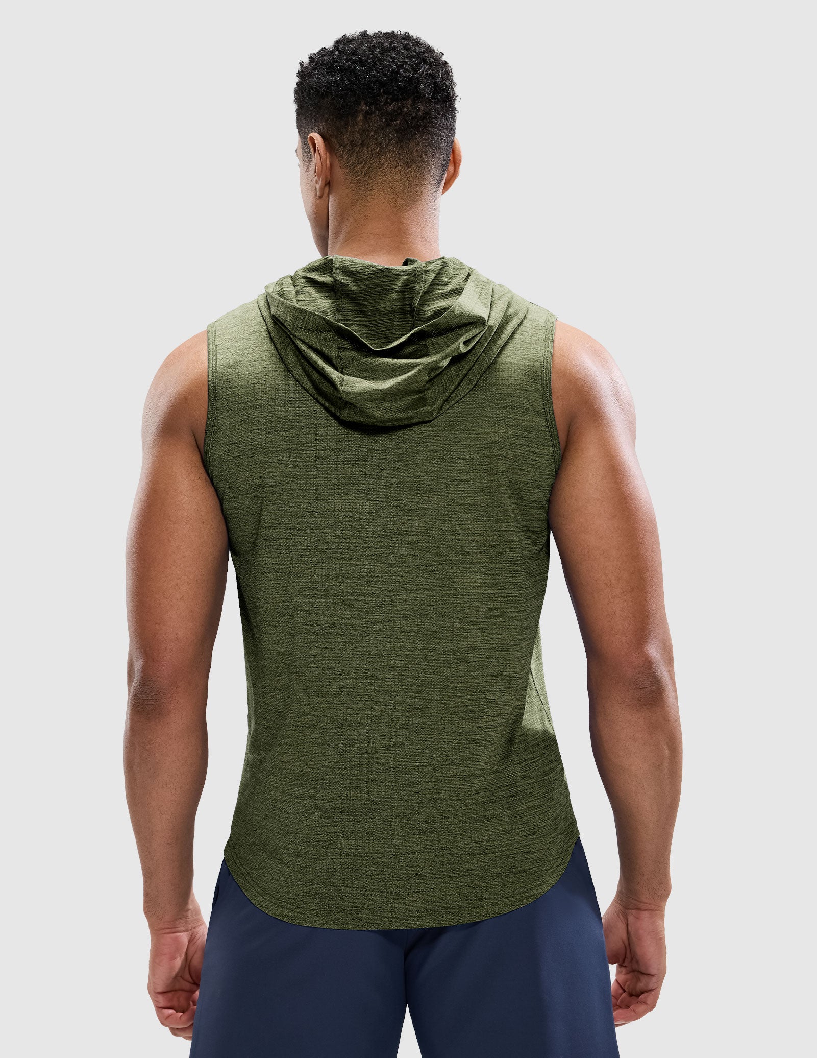 Men's Sleeveless Tank Top with Hood Quick Dry Shirts