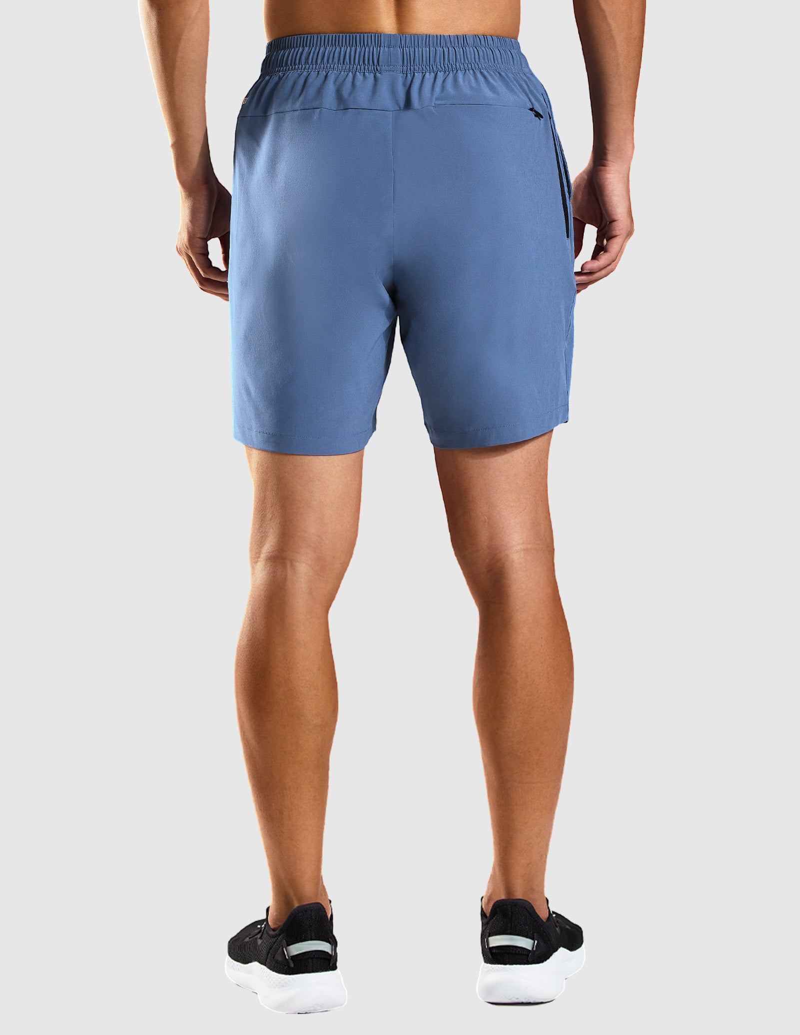 Men's 7 Inch Quick-Dry Running Shorts with Zipper Pockets