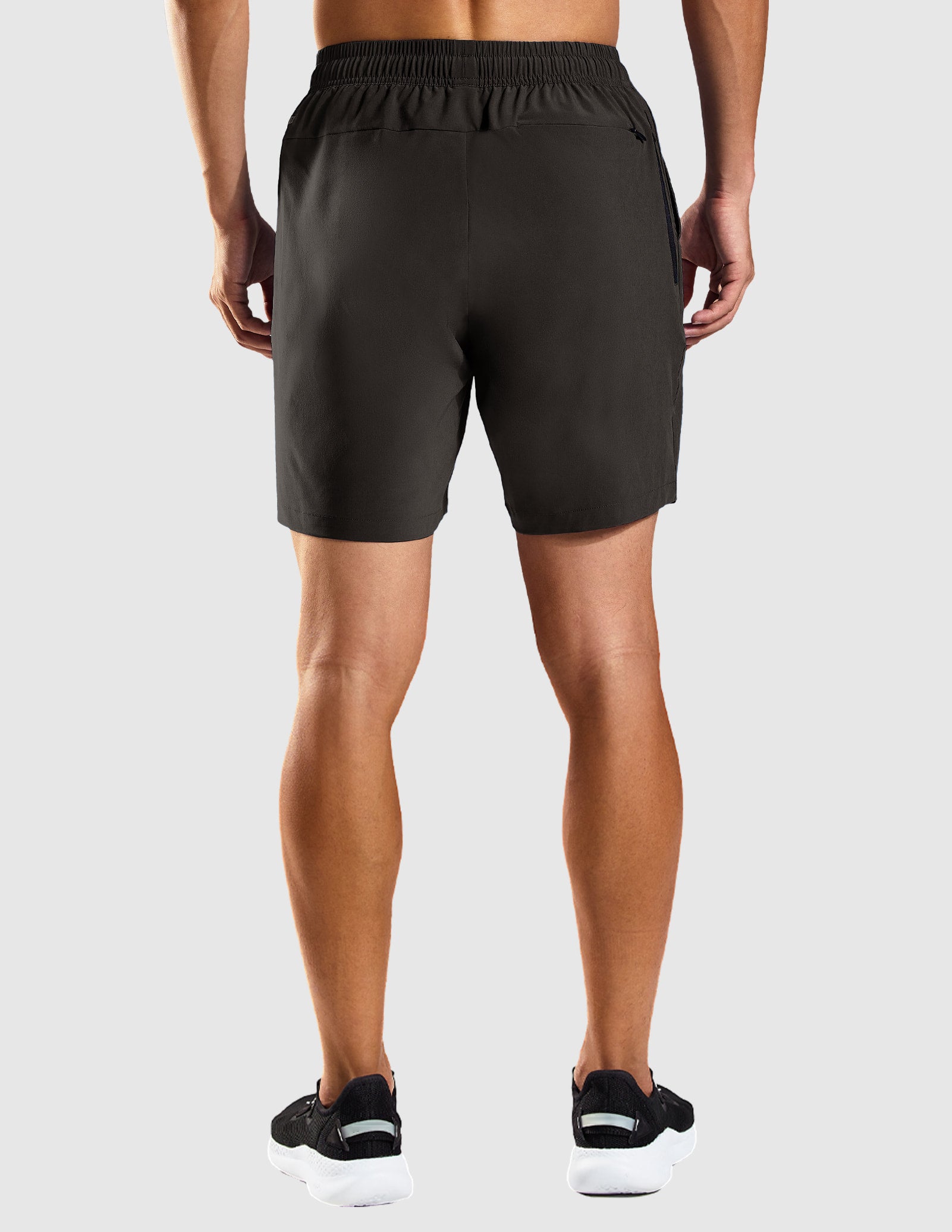 MIER Men's 7 Inch Active Running Shorts with Zipper Pockets Men's Shorts