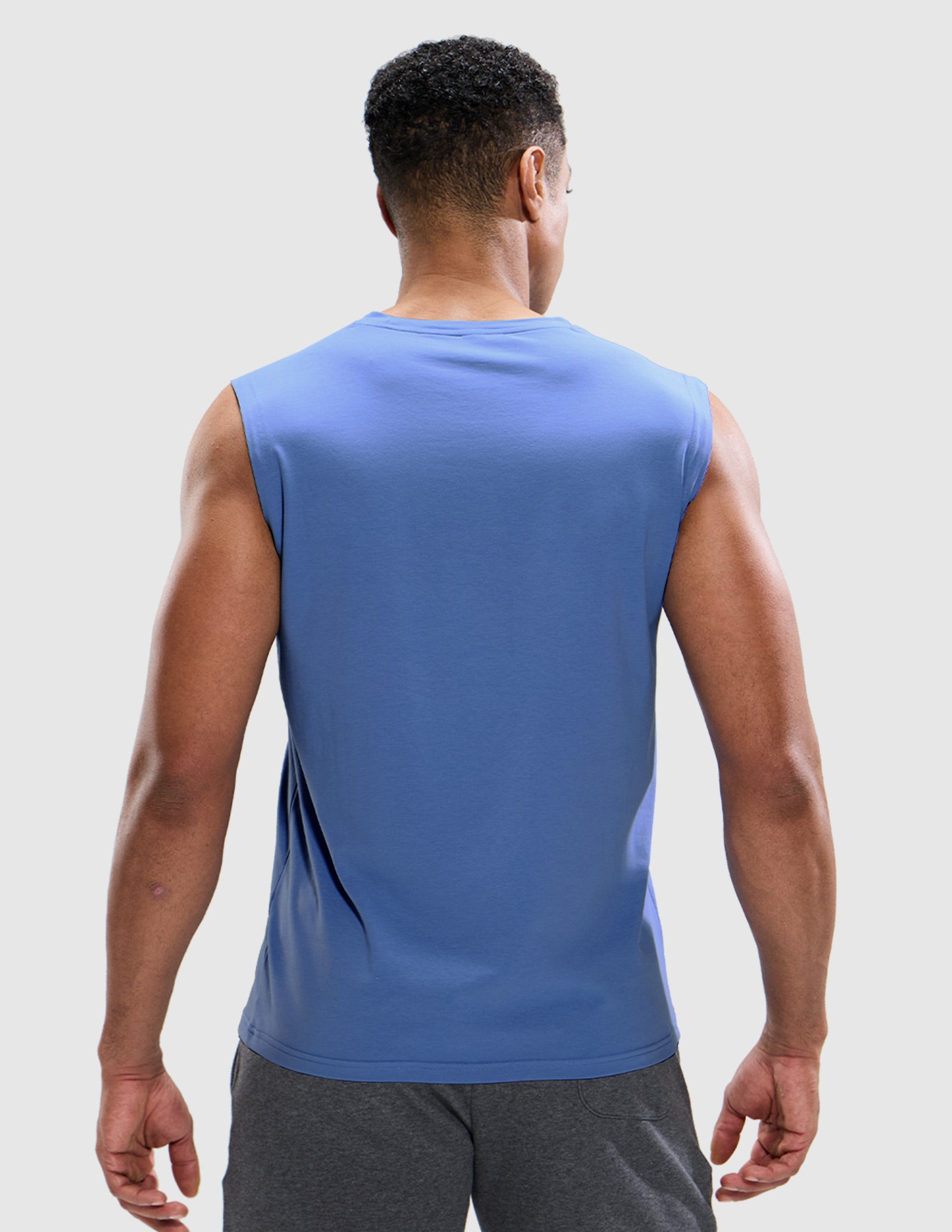 MIER Cotton Blend Running Tank for Men Stretchable and Moisture Wicking Men's Tank Top