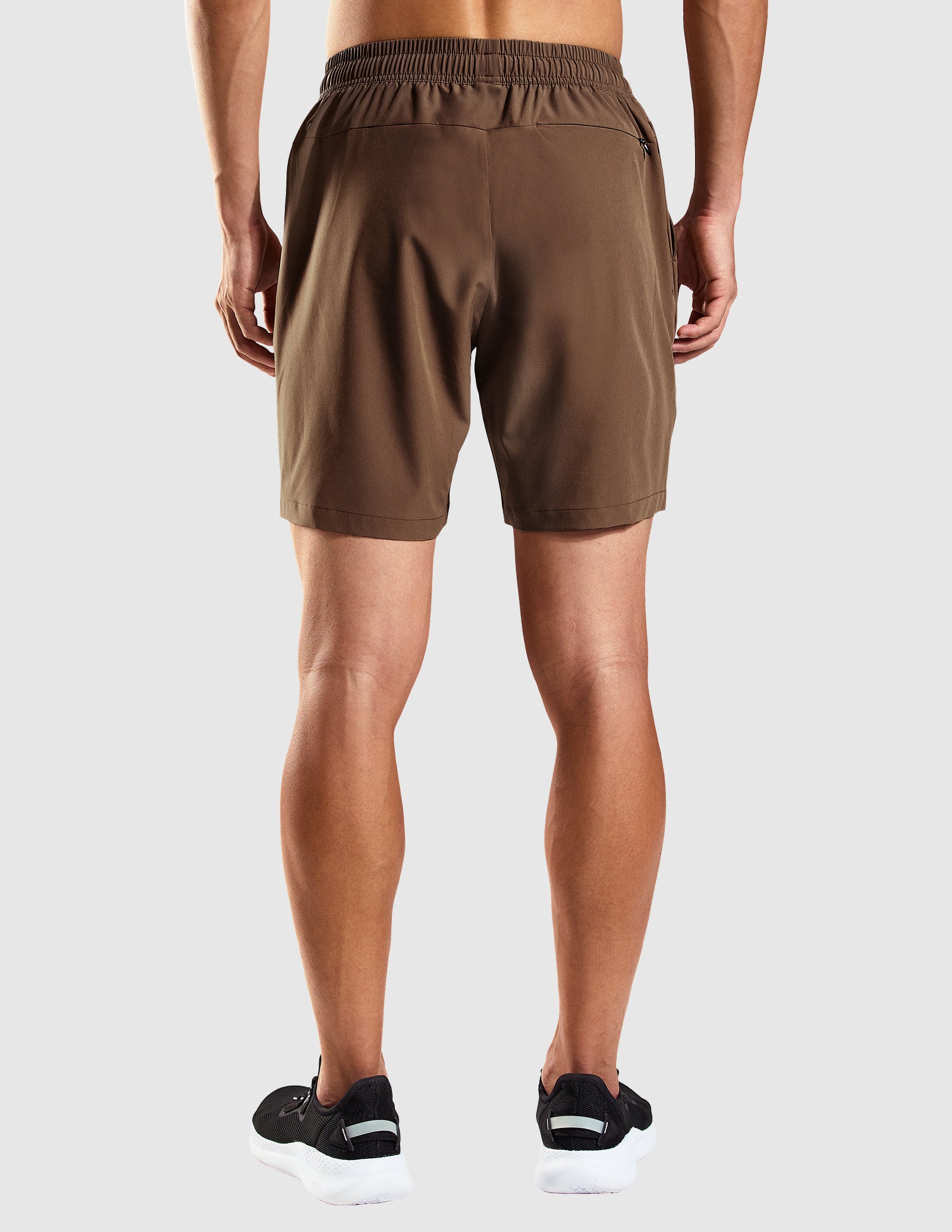 Men's 7 Inch Quick-Dry Running Shorts with Zipper Pockets