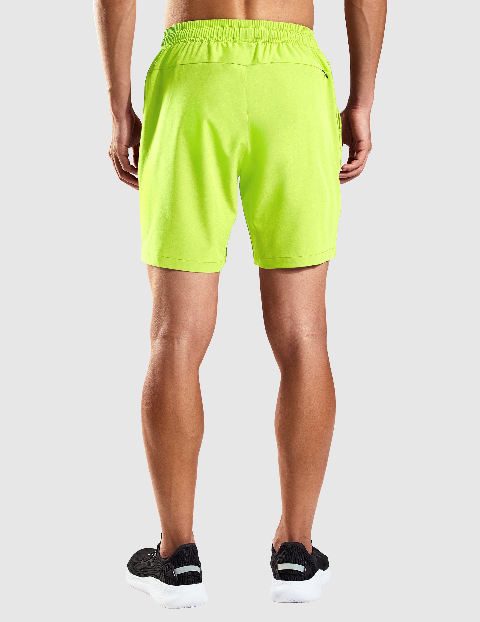 MIER Men's 7 Inch Active Running Shorts with Zipper Pockets Men's Shorts