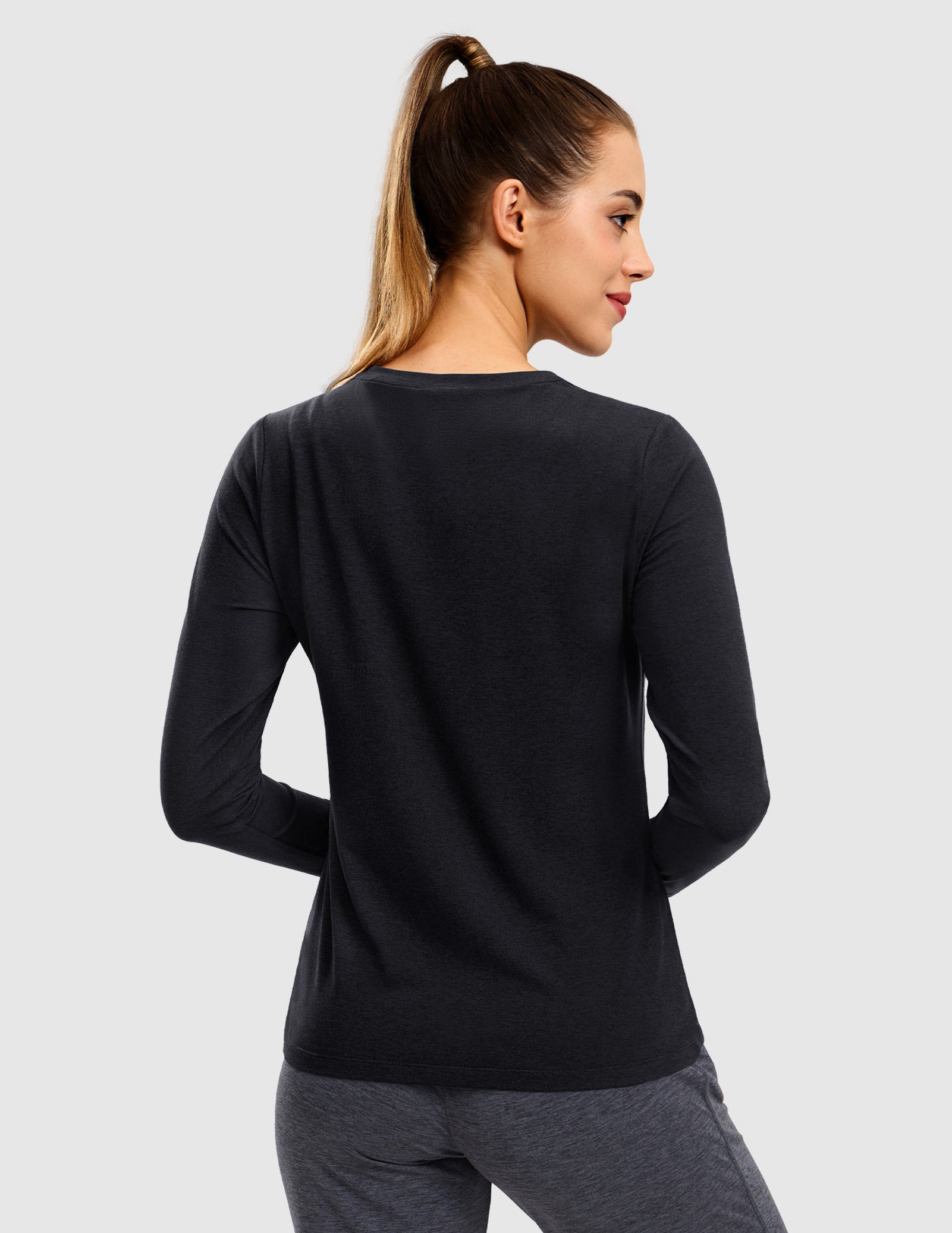 MIER Women’s Buttery Soft Long Sleeve Dry Fit Active T-Shirt Women Active Shirt