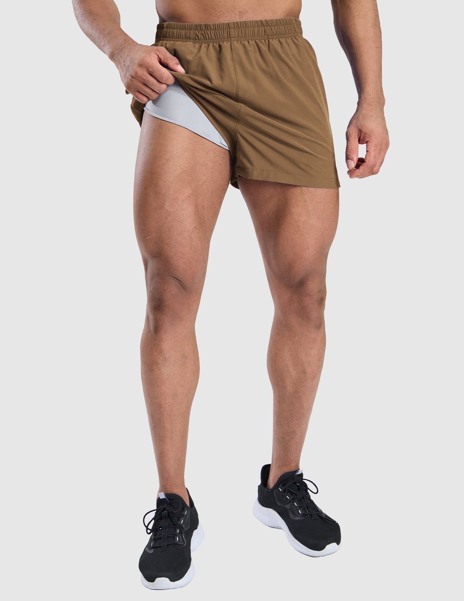 MIER Men's 3 Inch Running Shorts with Liner and Pockets Men's Shorts