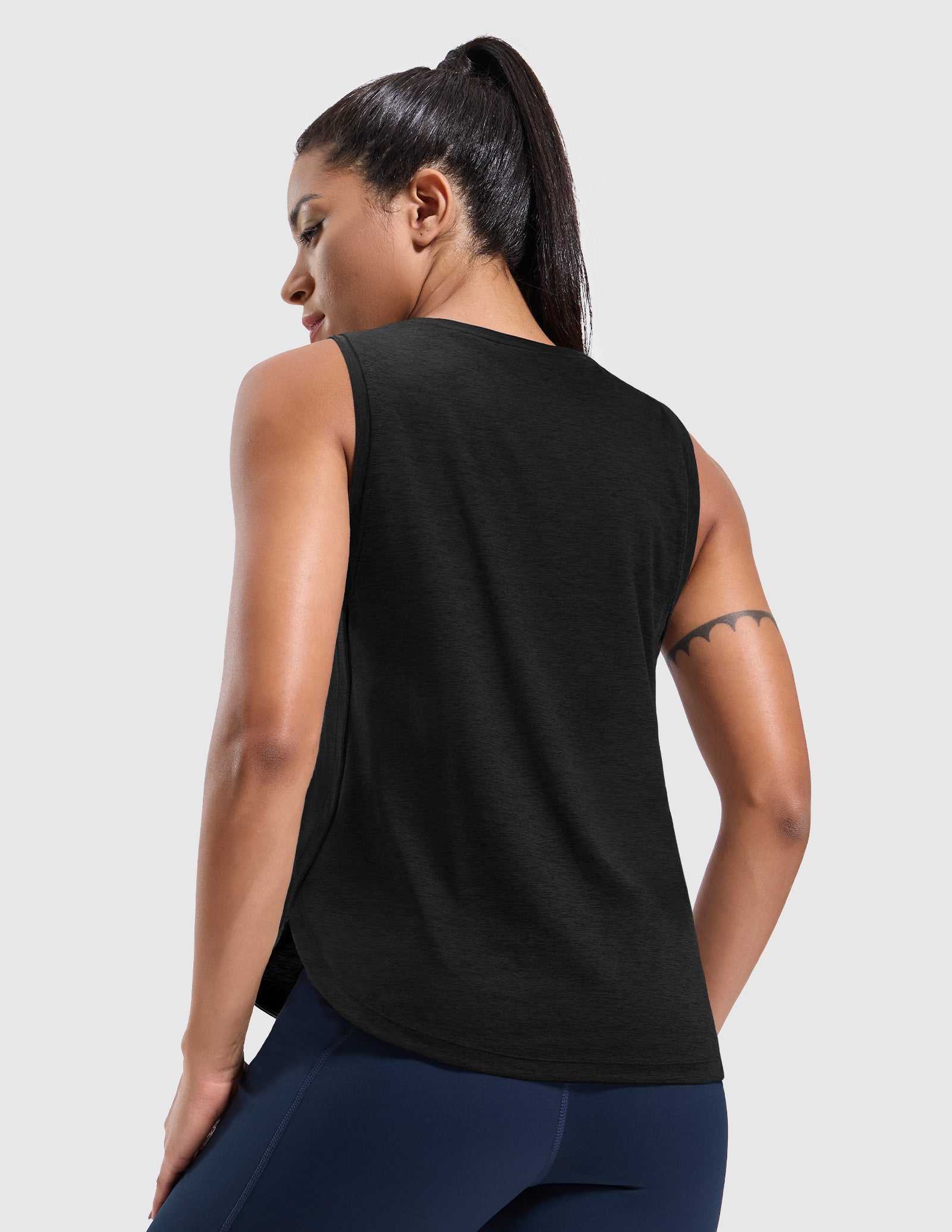 MIER Athletic Running Tank with Side Slits Breathable and Durable Women Tank Top