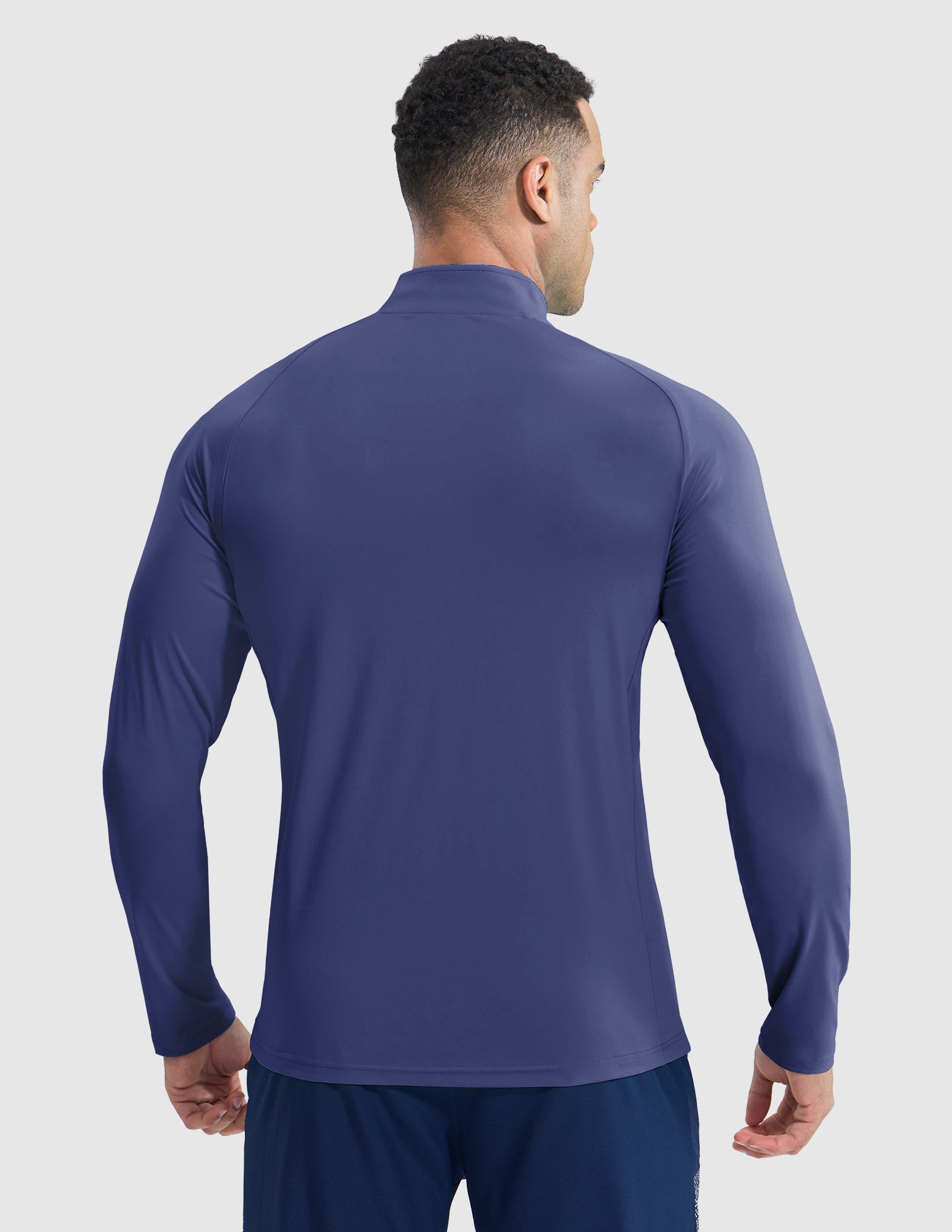 MIER Lightweight Quarter Zip Running Shirt, Breathable and Sun Protection Men's T-Shirts