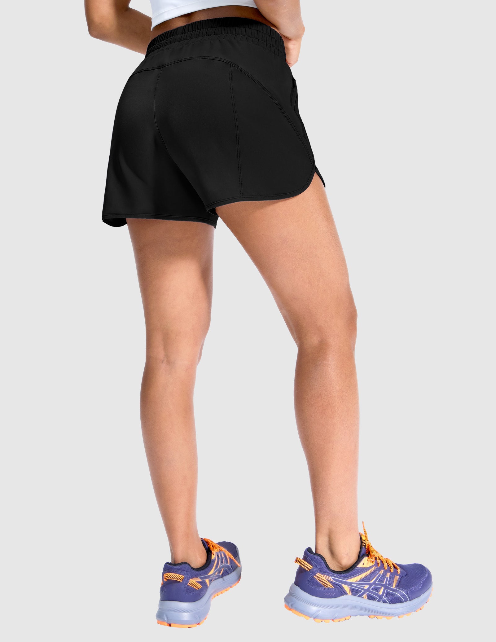 MIER Women’s 3” Gym Running Shorts Quick Dry with Mesh Liner & Zipper Pockets Women Shorts