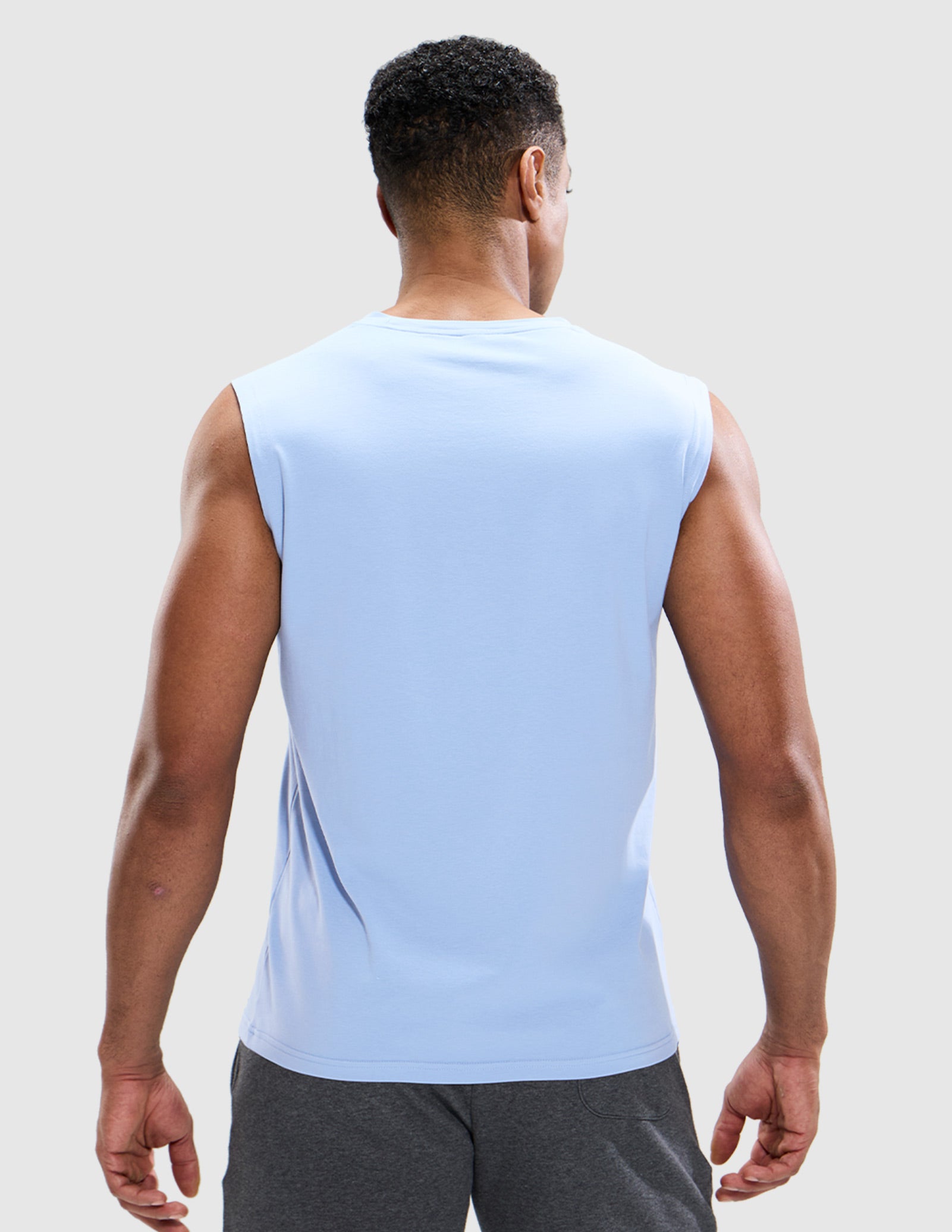 MIER Cotton Blend Running Tank for Men Stretchable and Moisture Wicking Men's Tank Top