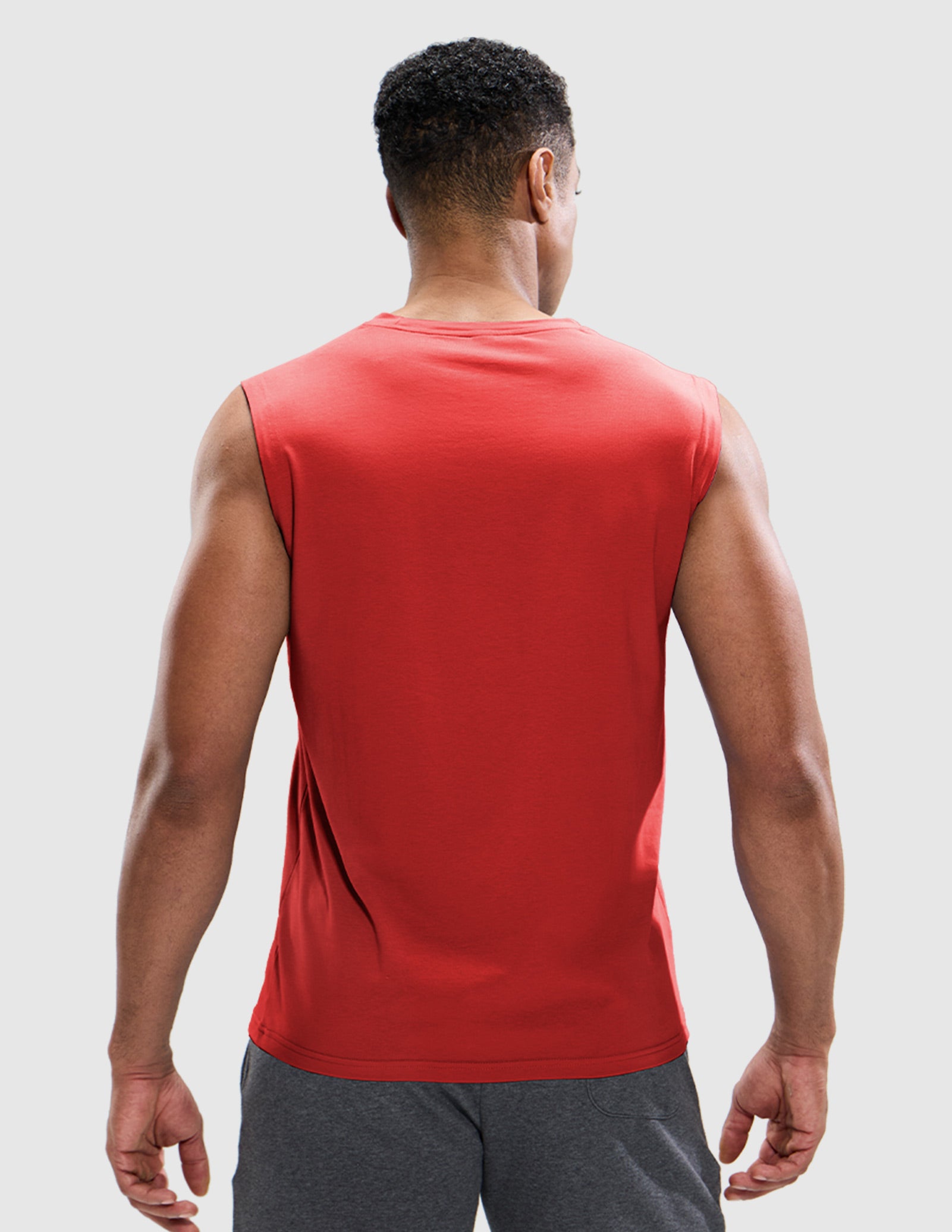 MIER Cotton Blend Running Tank for Men Stretchable and Moisture Wicking Men's Tank Top