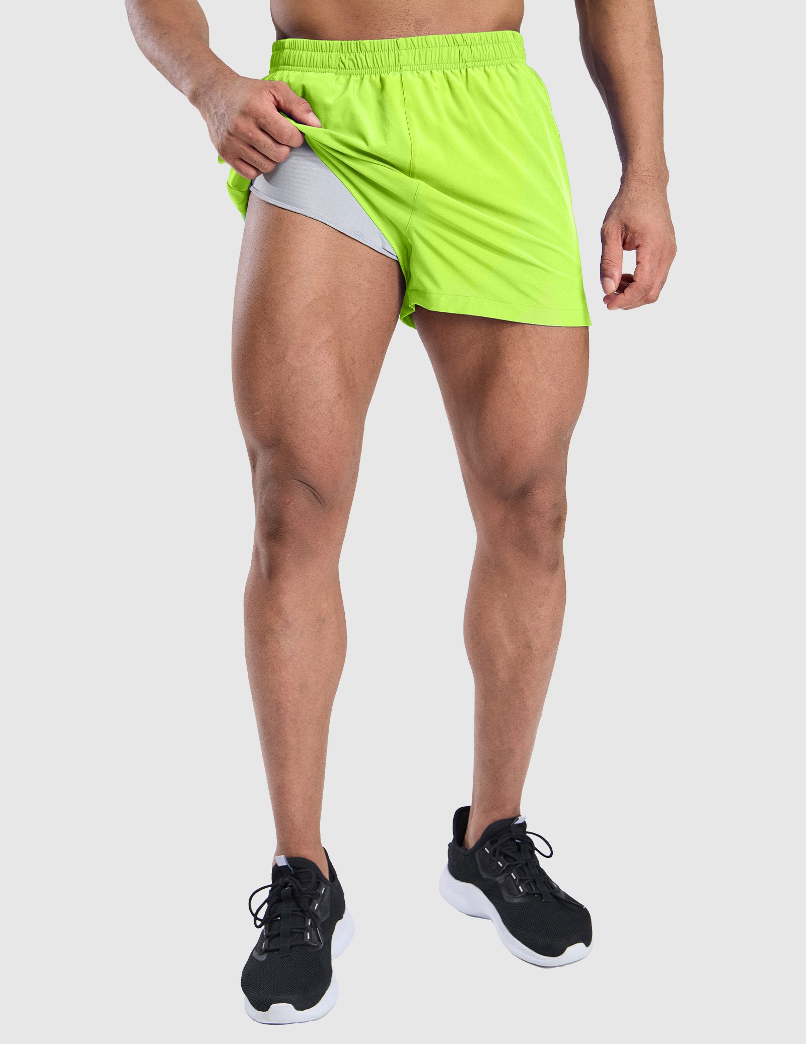 MIER Men's 3 Inch Running Shorts with Liner and Pockets Men's Shorts