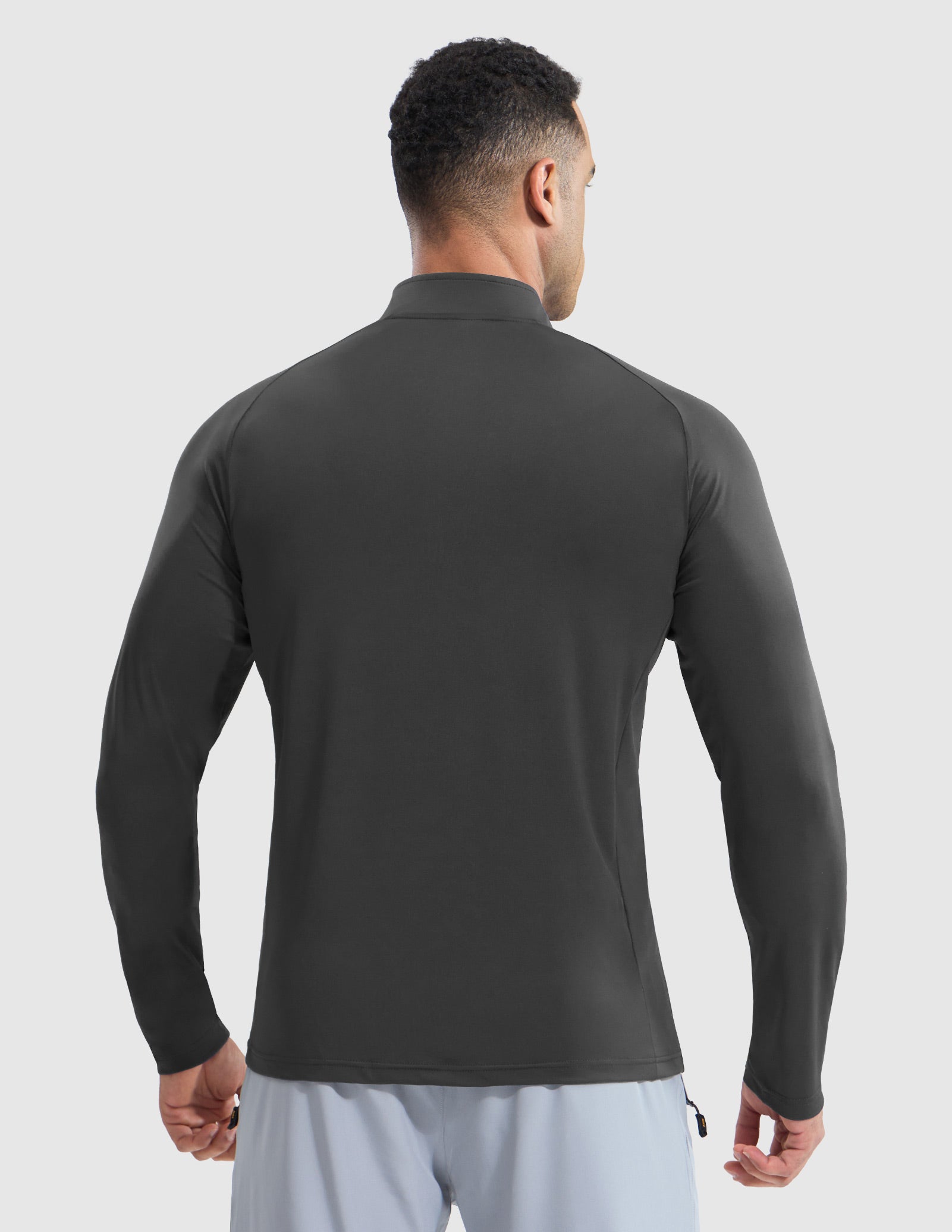 MIER Lightweight Quarter Zip Running Shirt, Breathable and Sun Protection Men's T-Shirts