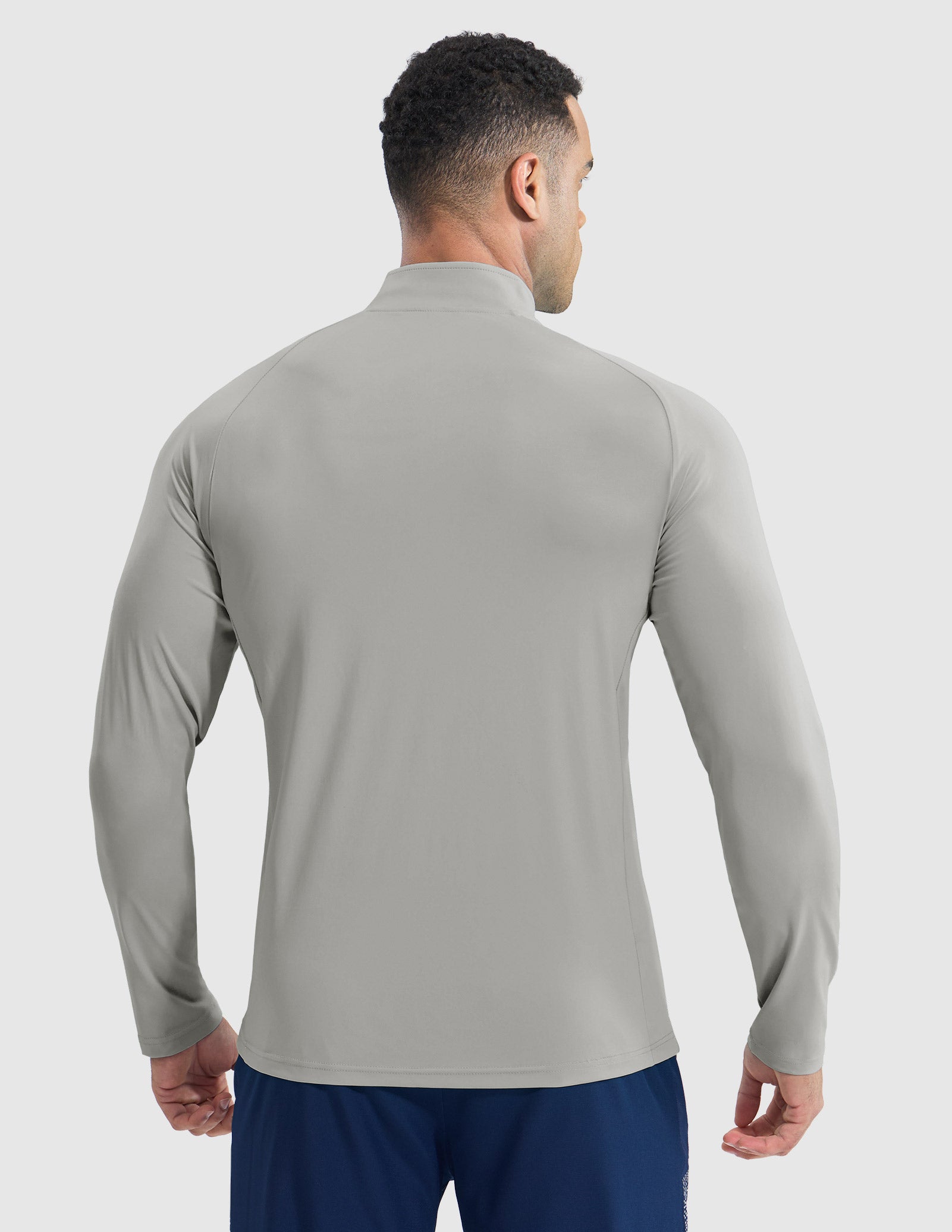 MIER Lightweight Quarter Zip Running Shirt, Breathable and Sun Protection Men's T-Shirts