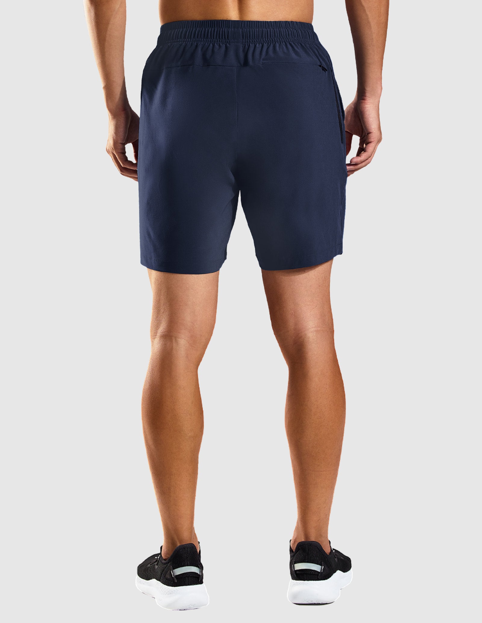 Men's 7 Inch Quick-Dry Running Shorts with Zipper Pockets