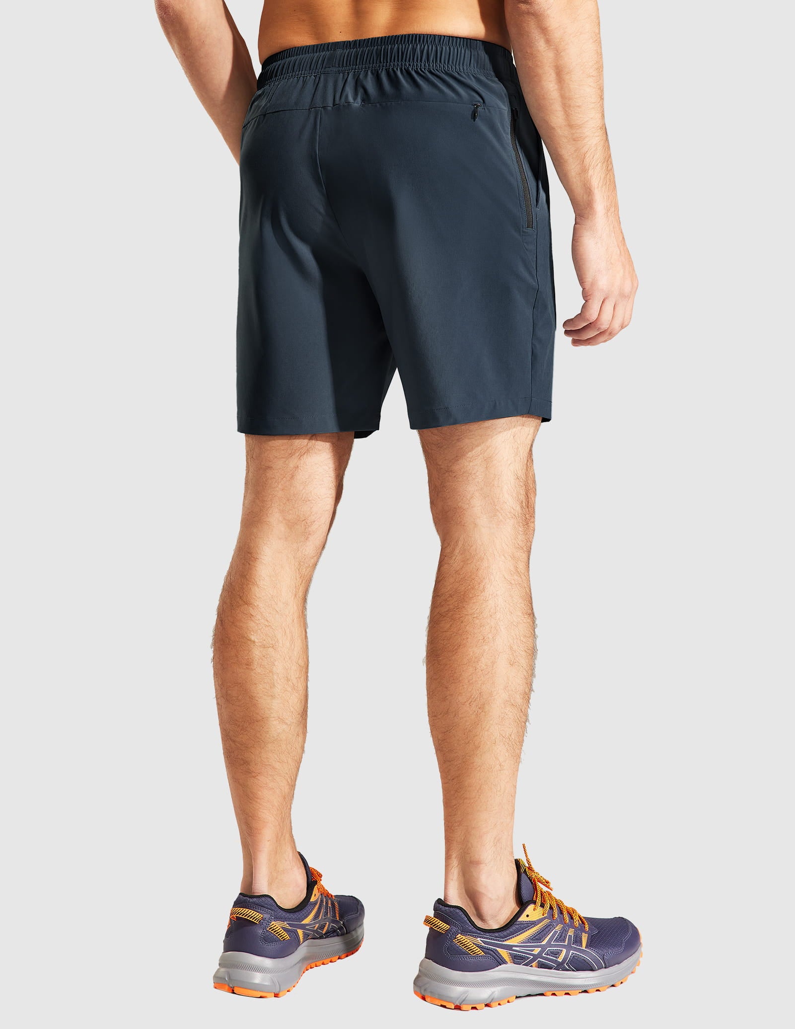 Men's 7 Inch Quick-Dry Running Shorts with Zipper Pockets