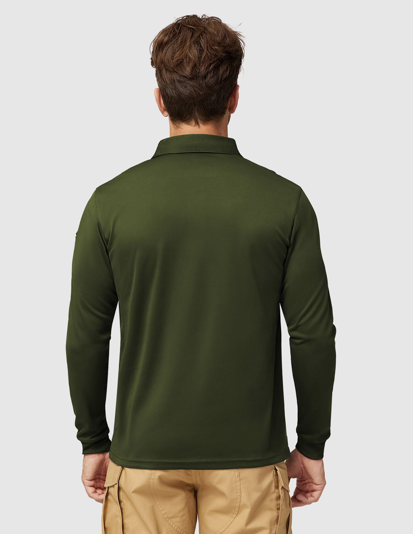 Men's Outdoor Tactical Long Sleeve Polo Shirts Quick Dry