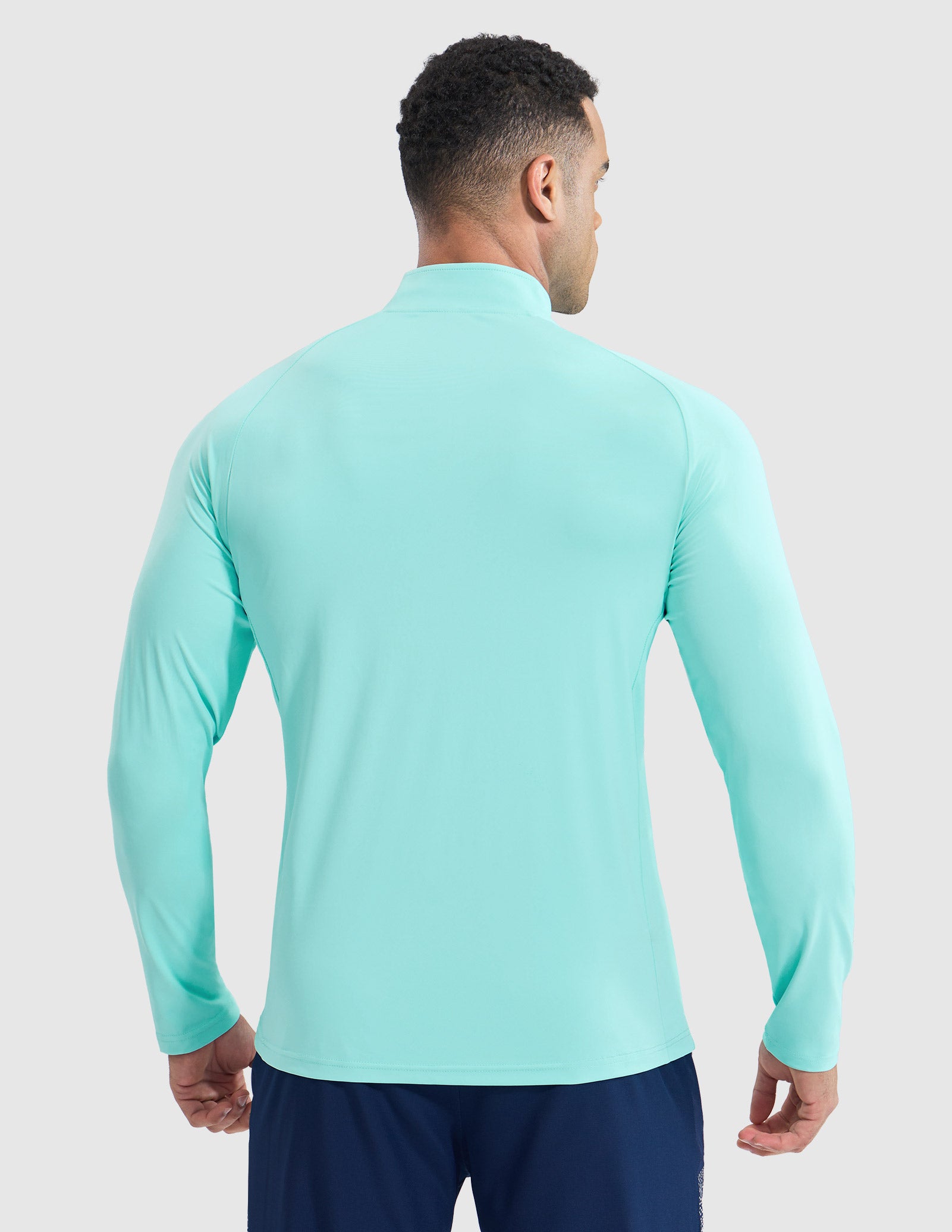 MIER Lightweight Quarter Zip Running Shirt, Breathable and Sun Protection Men's T-Shirts