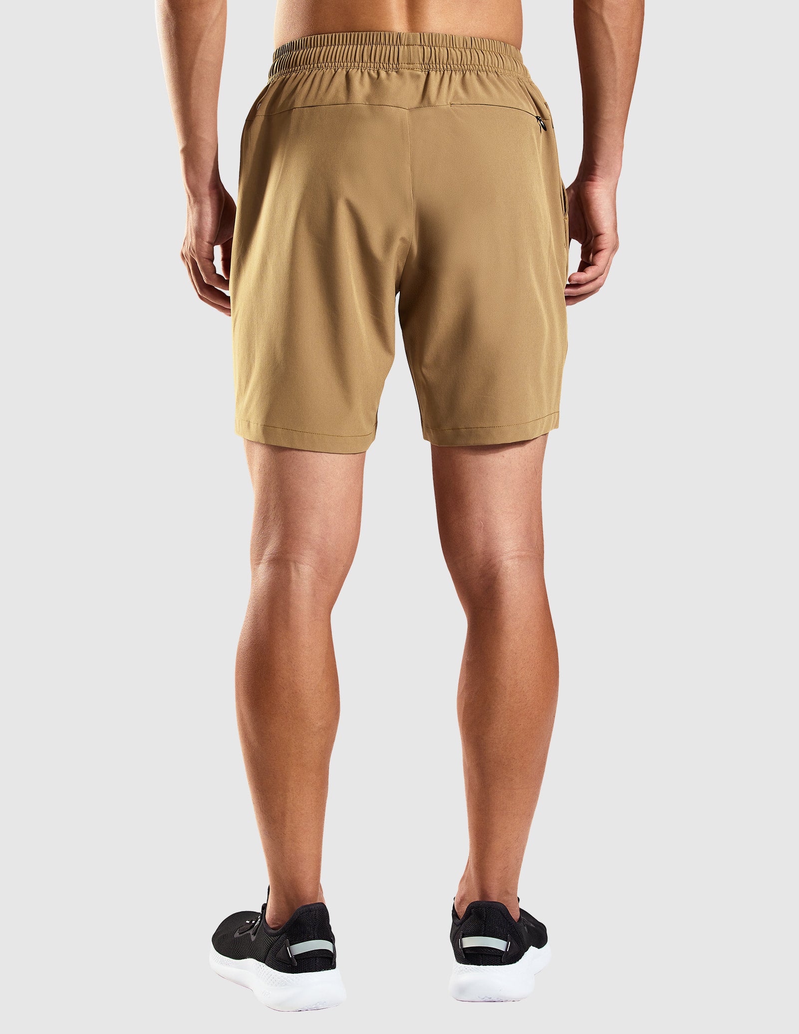 Men's 7 Inch Quick-Dry Running Shorts with Zipper Pockets