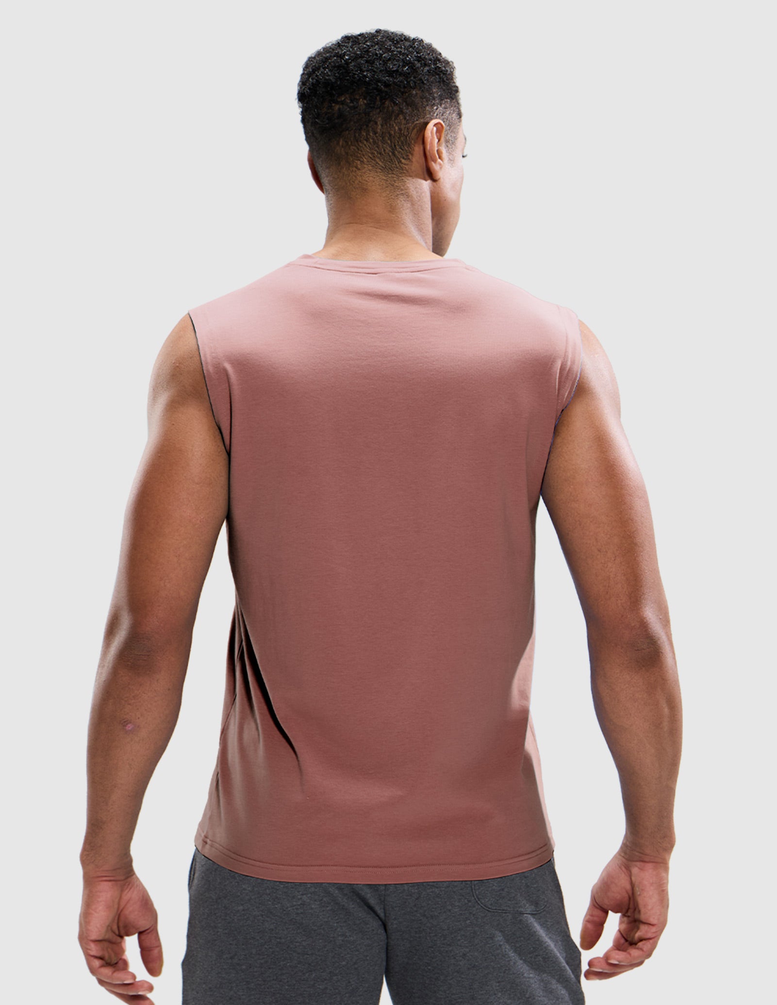 MIER Cotton Blend Running Tank for Men Stretchable and Moisture Wicking Men's Tank Top