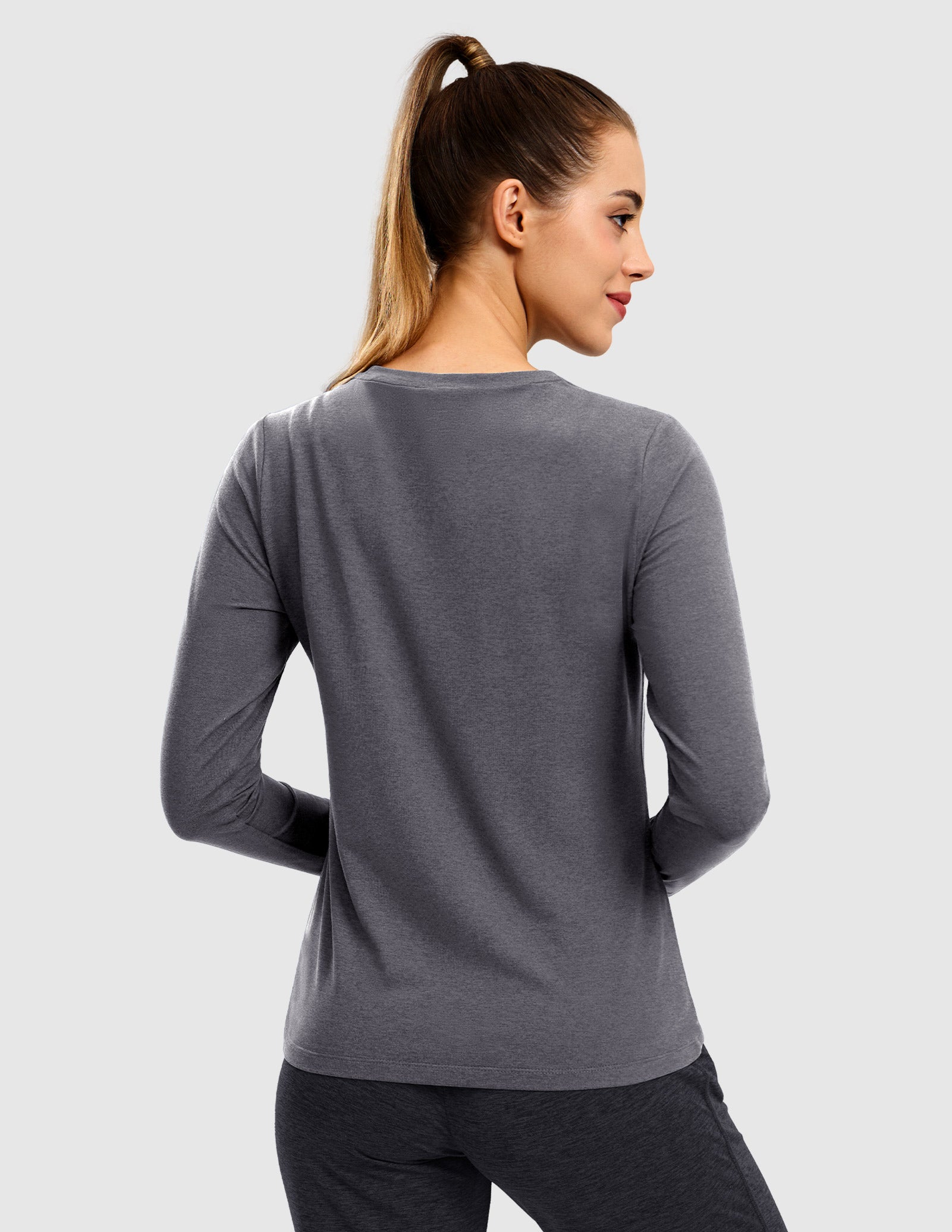 MIER Women’s Buttery Soft Long Sleeve Dry Fit Active T-Shirt Women Active Shirt