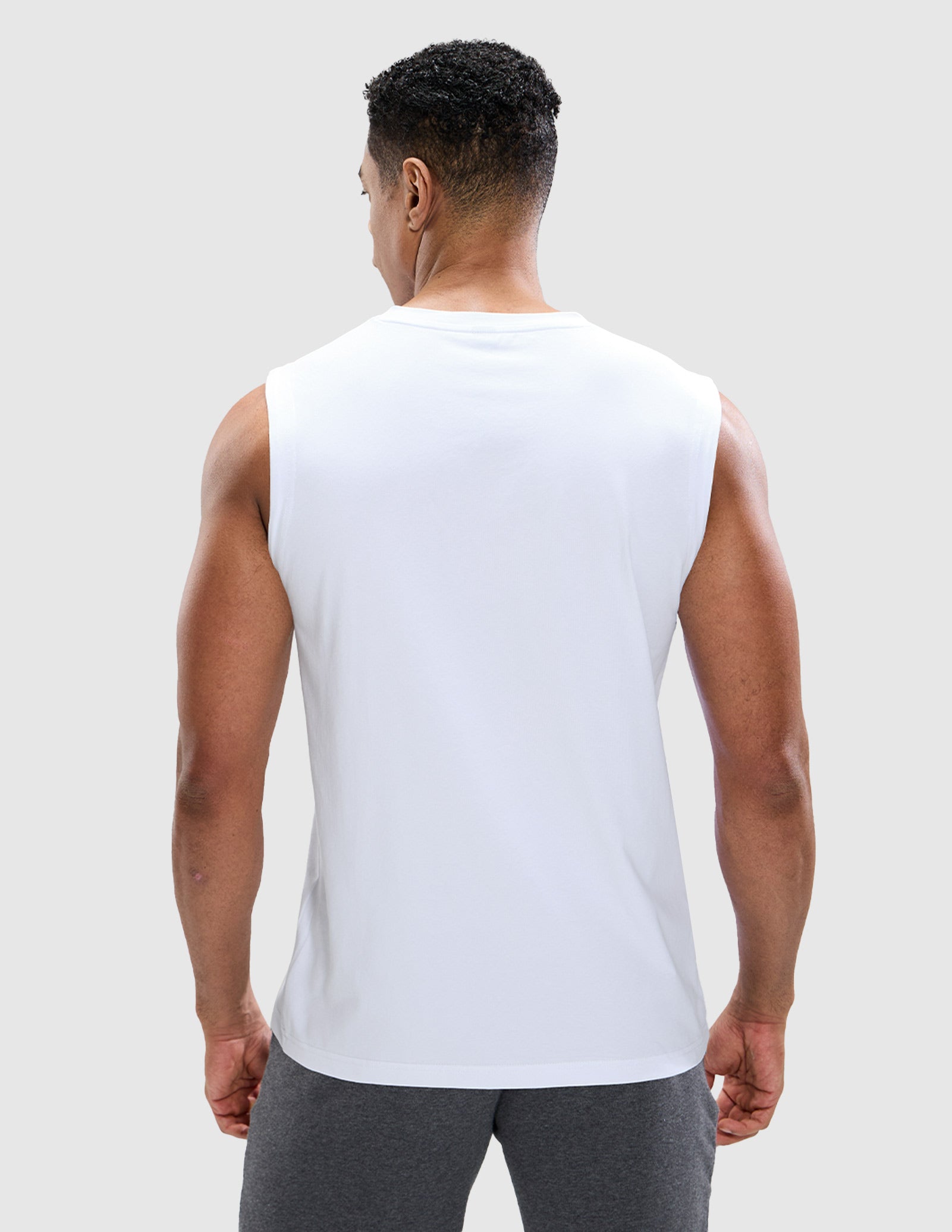 MIER Cotton Blend Running Tank for Men Stretchable and Moisture Wicking Men's Tank Top