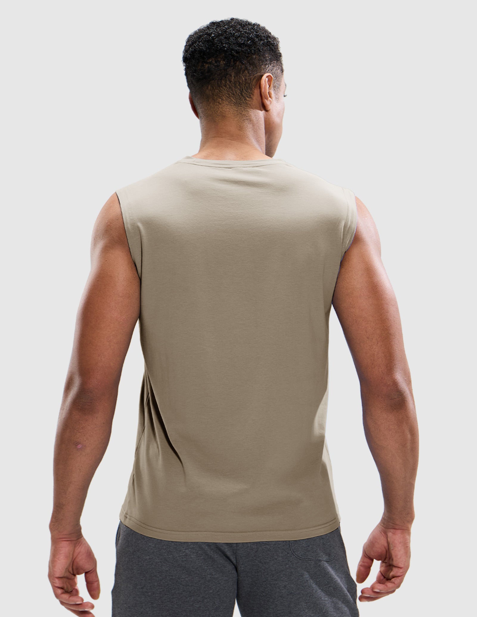 MIER Cotton Blend Running Tank for Men Stretchable and Moisture Wicking Men's Tank Top