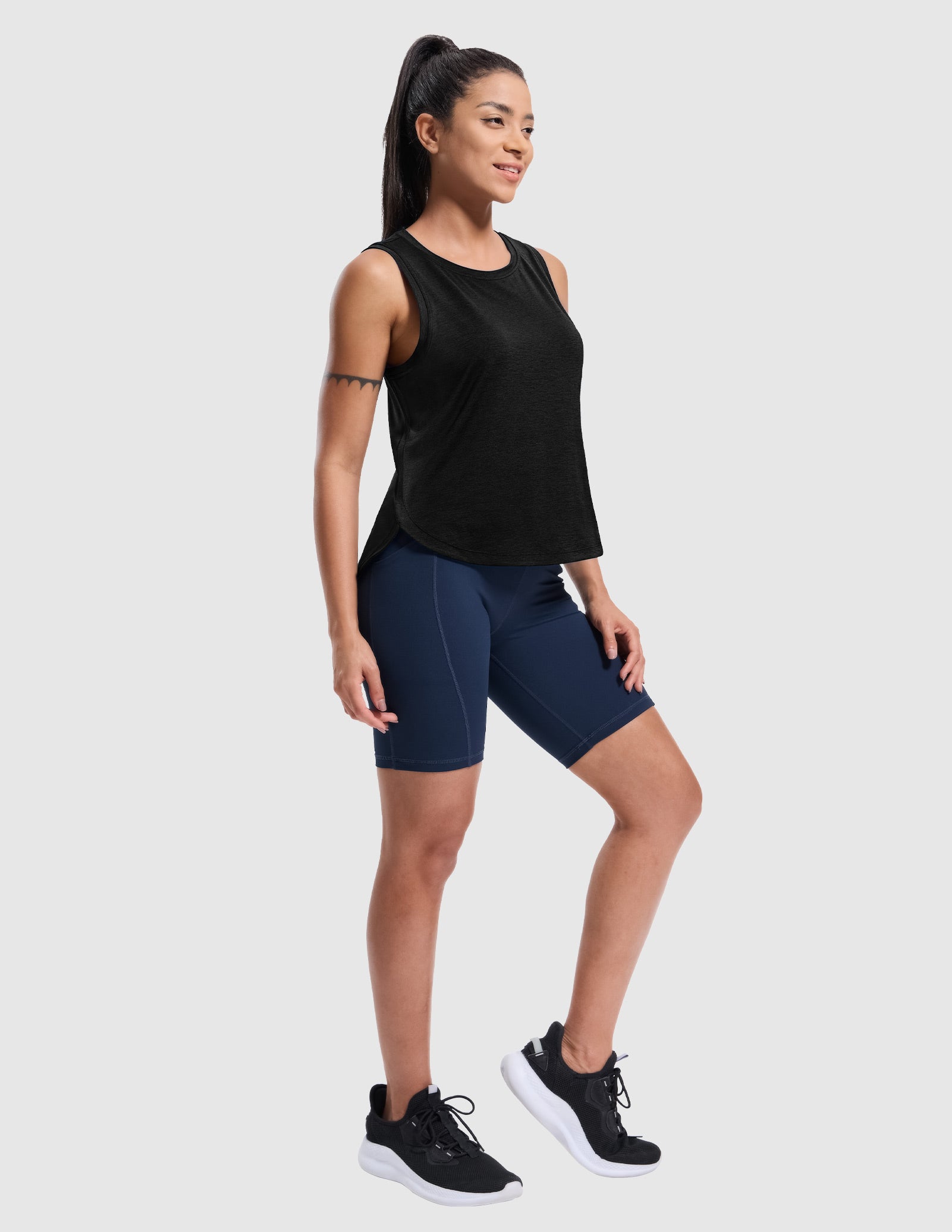 MIER Athletic Running Tank with Side Slits Breathable and Durable Women Tank Top