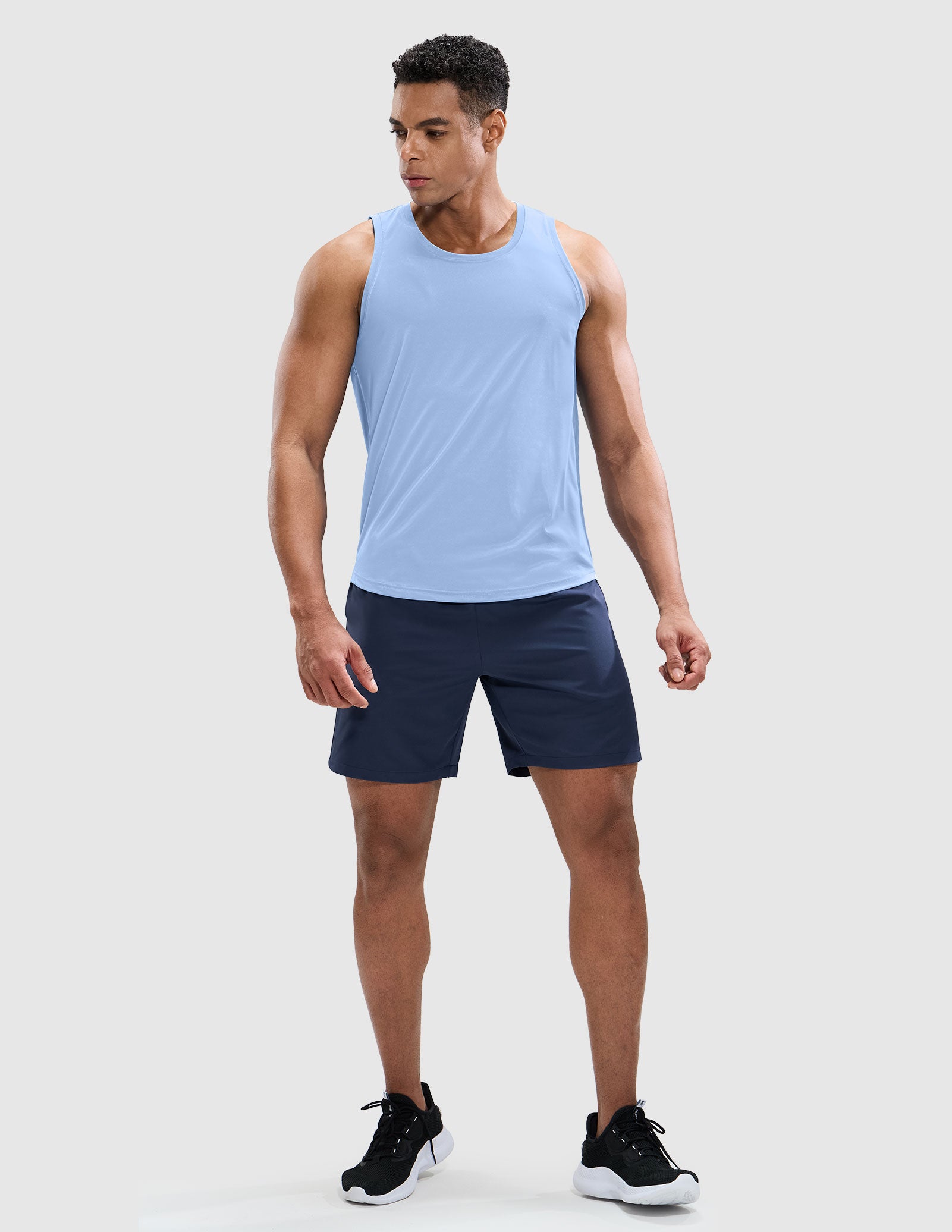 MIER Men’s Sleeveless Running Shirt Breathable and Sweat Wicking Men's Tank Top