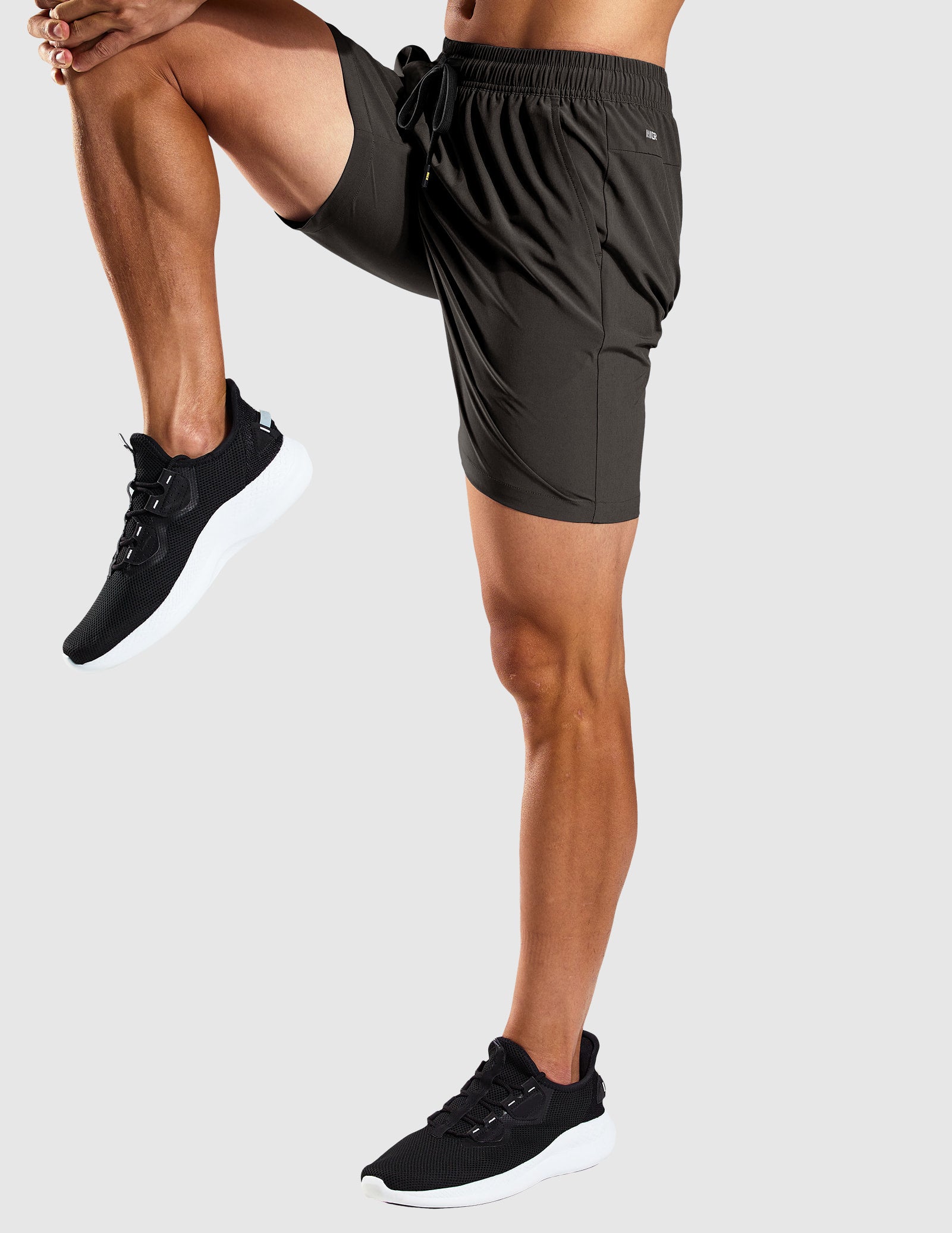 Men's 7 Inch Quick-Dry Running Shorts with Zipper Pockets