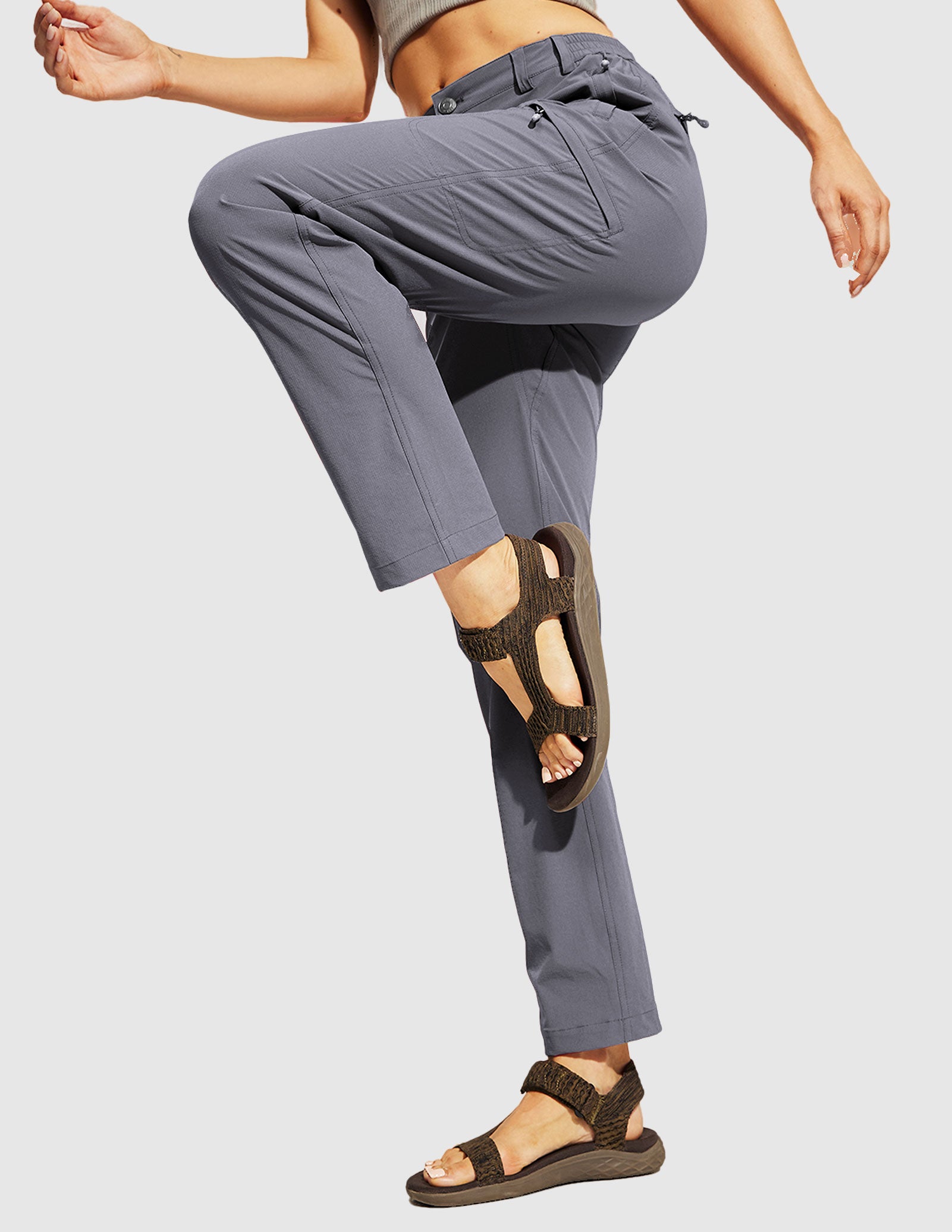 Pantalon cargo à séchage rapide pour femmes Pantalon de randonnée tactique léger